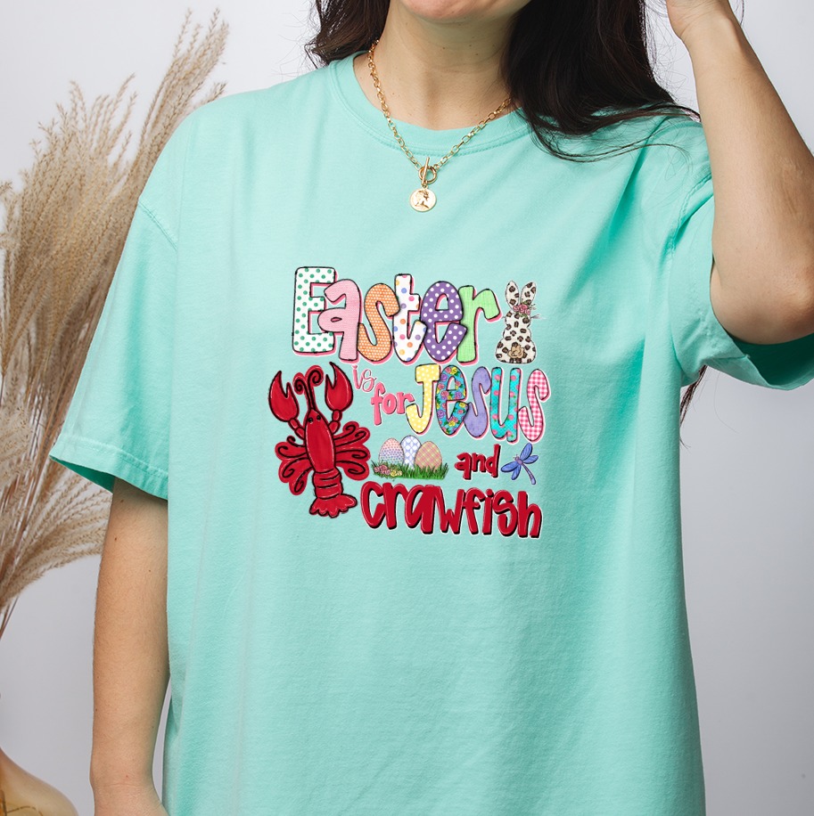 Easter is for Jesus and Crawfish Digital Download, Funny Christian Sublimation PNG, Leopard Bunny DTF, Holiday Eggs, Crayfish Design - Image 4