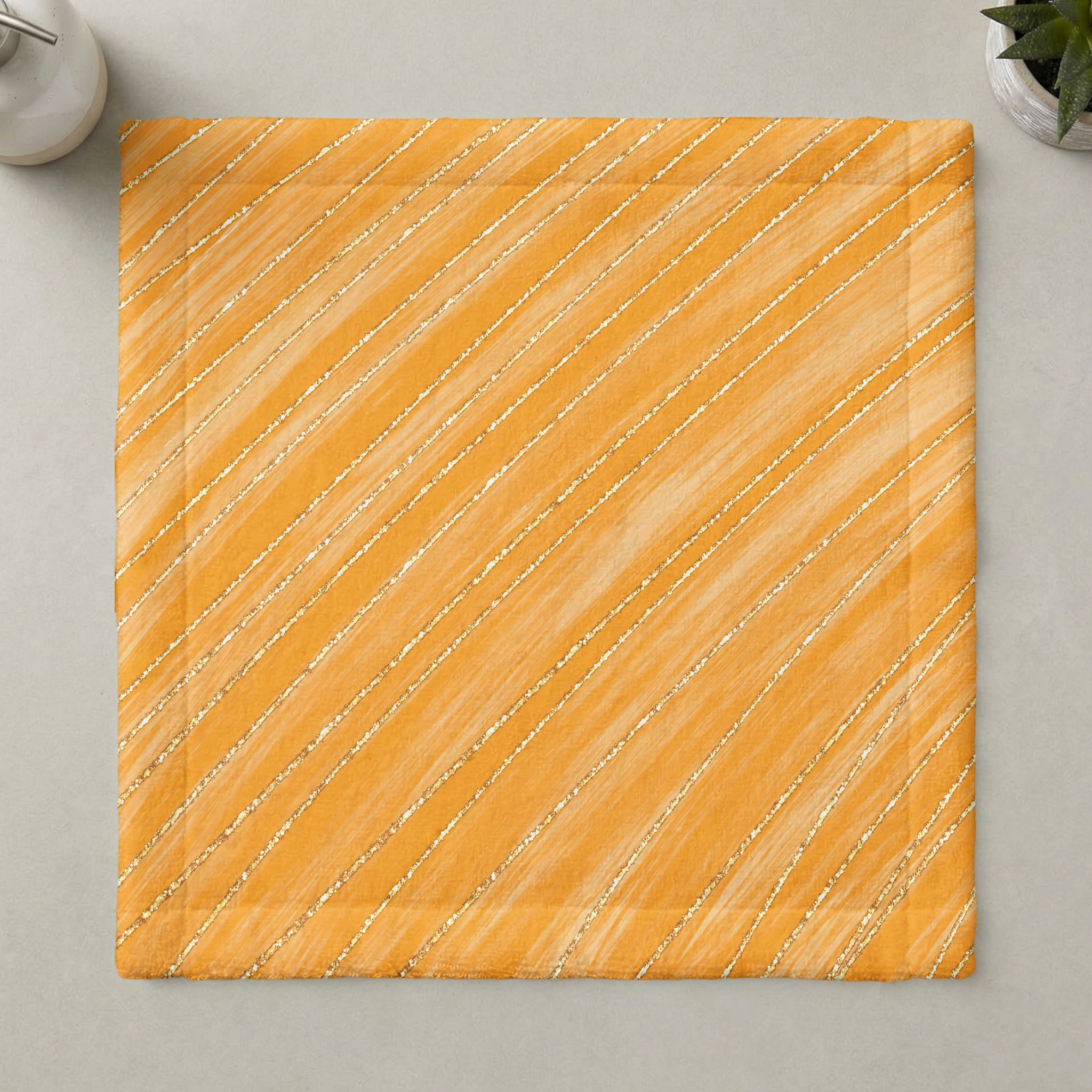 Gold Glitter Diagonal Stripes Digital Paper, Orange Textured Background PNG, Shimmer Scrapbook Page, Glam Printable Download - Image 3