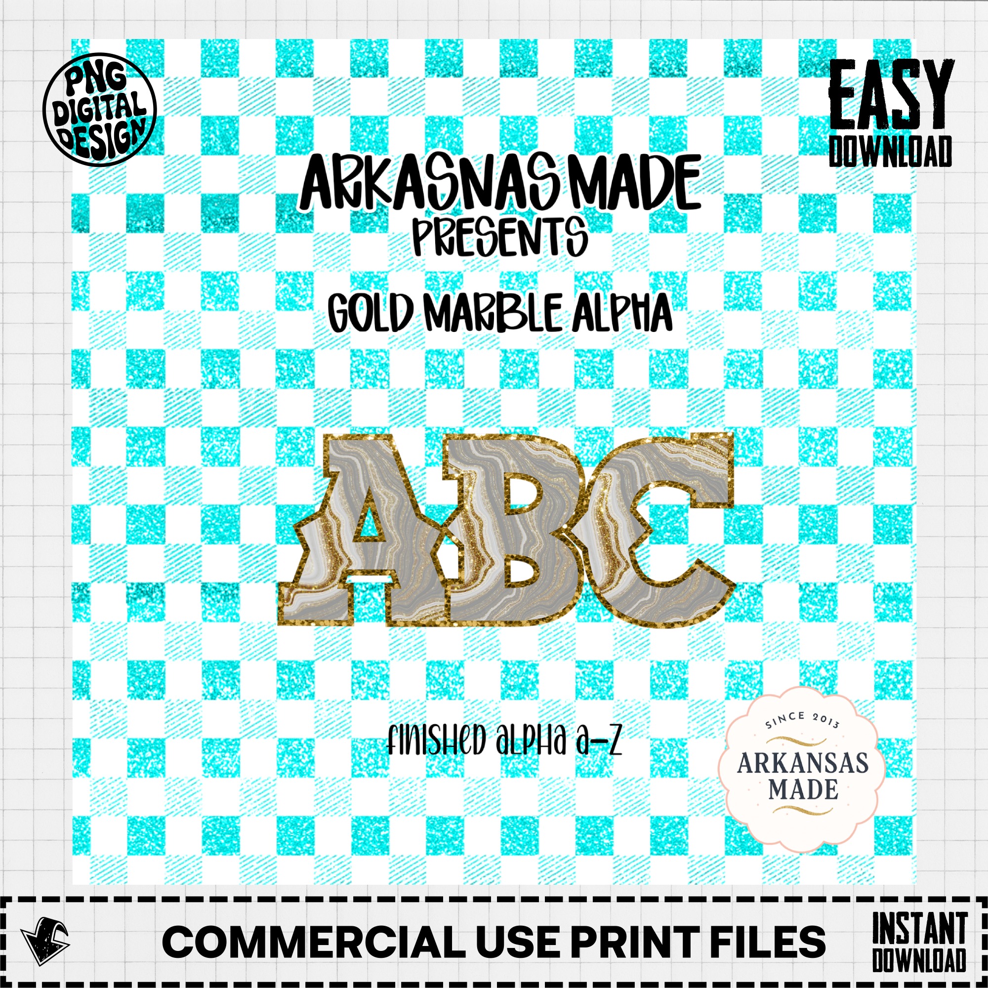Gold Marble Alpha PNG, Full Alphabet Letters A Z, Digital Download PNG Alpha, Glitter Gold Marble Font, Sublimation Design, Printable - Image 2