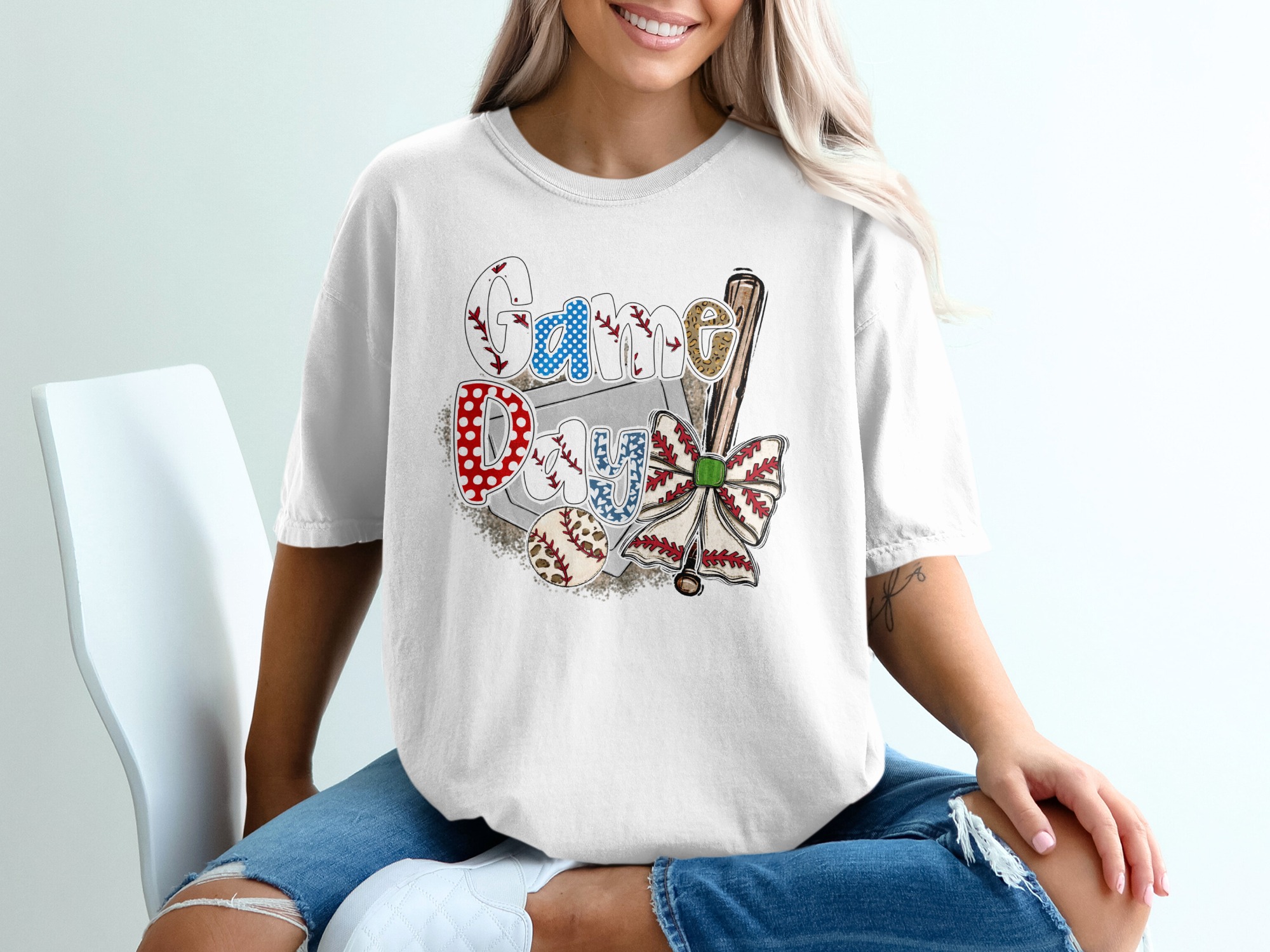 Game Day Baseball T-Shirt, Baseball Lover Tee, Sports Fan Shirt, Stadium Outfit, Team Spirit Gift, Vintage Style Game Day Apparel, Women's