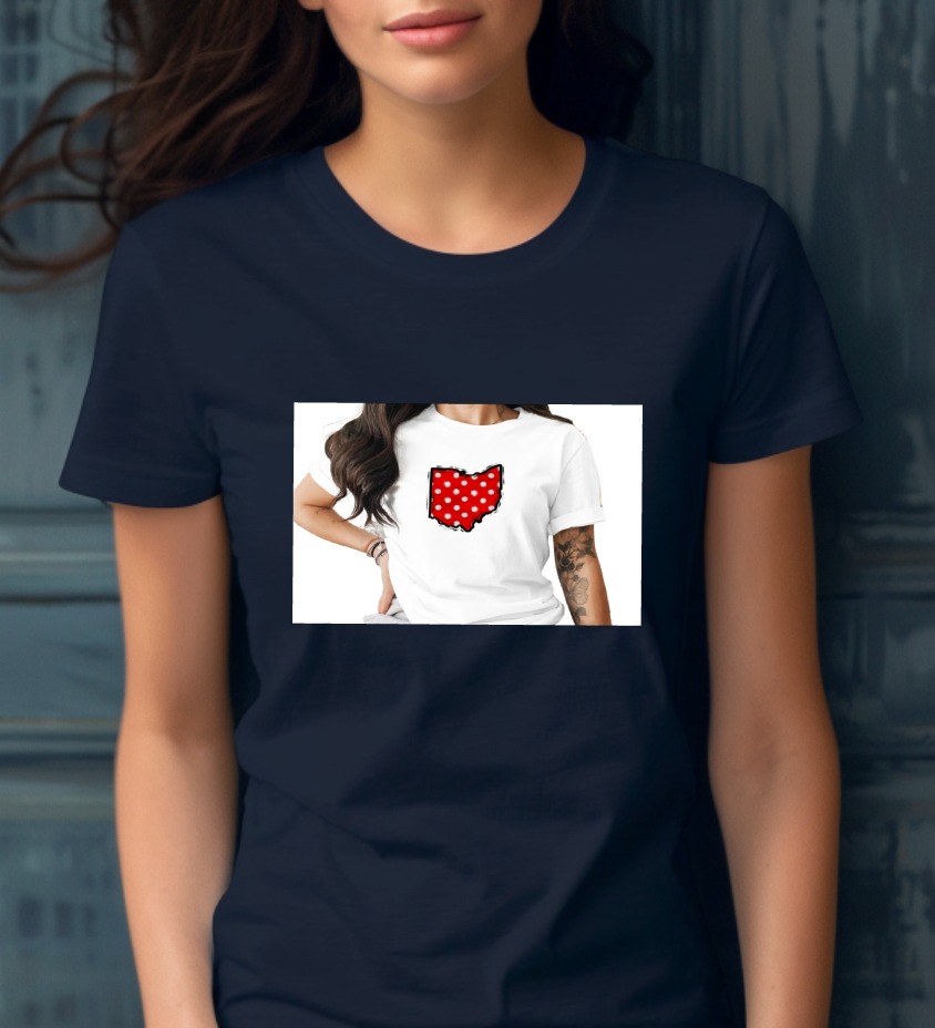 Ohio Polka Dot State Outline PNG, Distressed Red White Dot Ohio Map Sublimation DTF Digital Download, Ohio Fan Gift, Cricut - Image 8