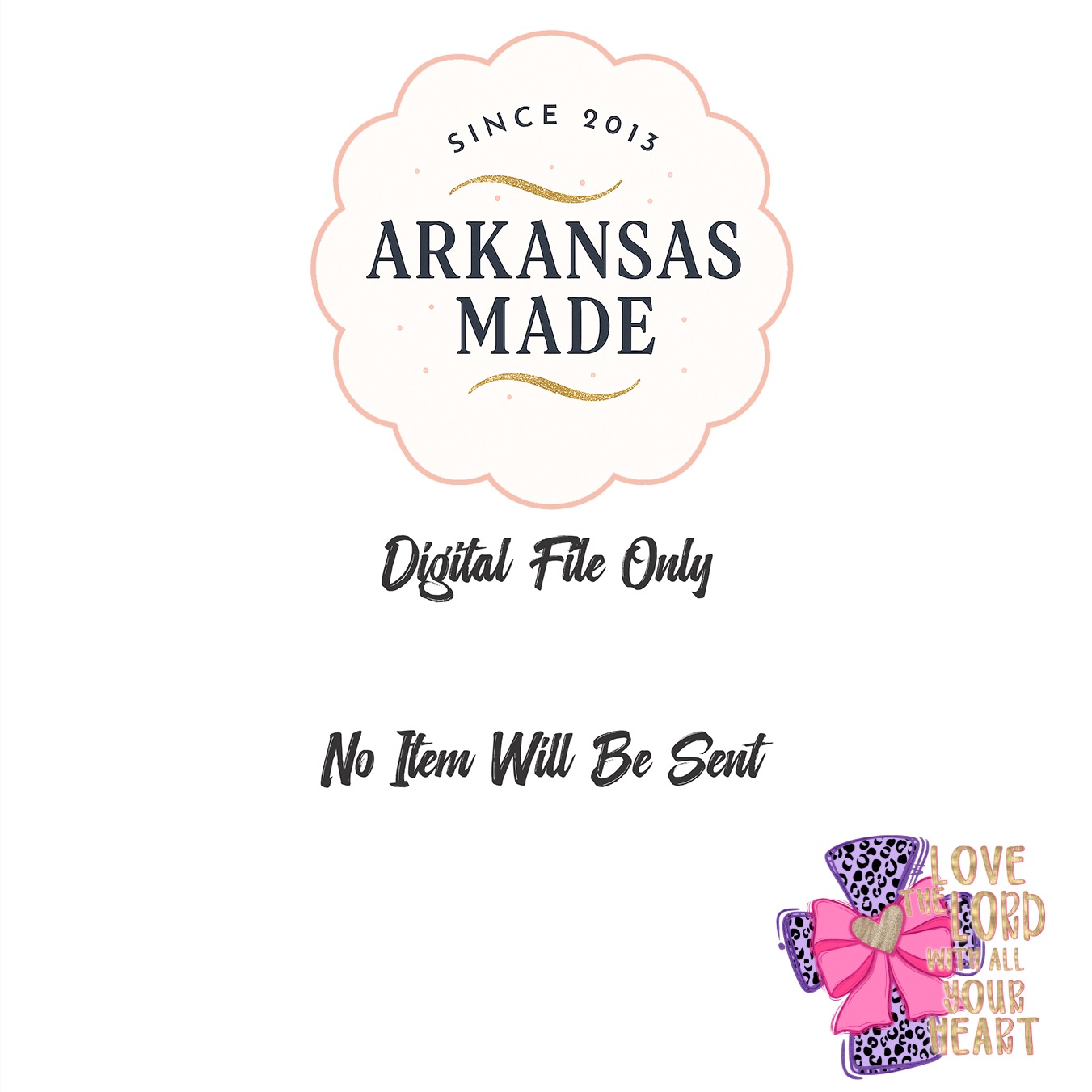 Love The Lord With All Your Heart PNG, Christian Cow Print DTF, Purple Pink Glitter Bow, Faith Quote Digital Download Sublimation - Image 10