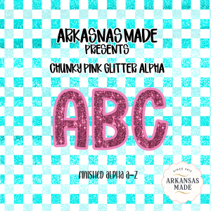 Chunky Pink Glitter Alpha PNG, Digital Download Letters A-Z, Sparkle Alphabet Pack, Instant Digital File, Crafting Graphics Supply, Cute