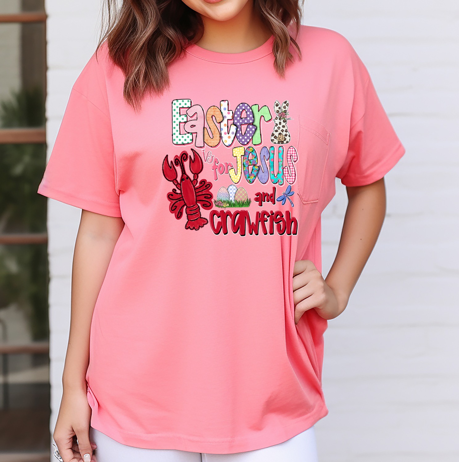 Easter is for Jesus and Crawfish Digital Download, Funny Christian Sublimation PNG, Leopard Bunny DTF, Holiday Eggs, Crayfish Design - Image 7