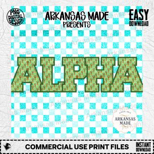 St Patrick's Day Alpha Digital Download Set | Lucky Leprechaun Shamrock Horseshoe PNG Sublimation Design | Green Glitter Checkered Font
