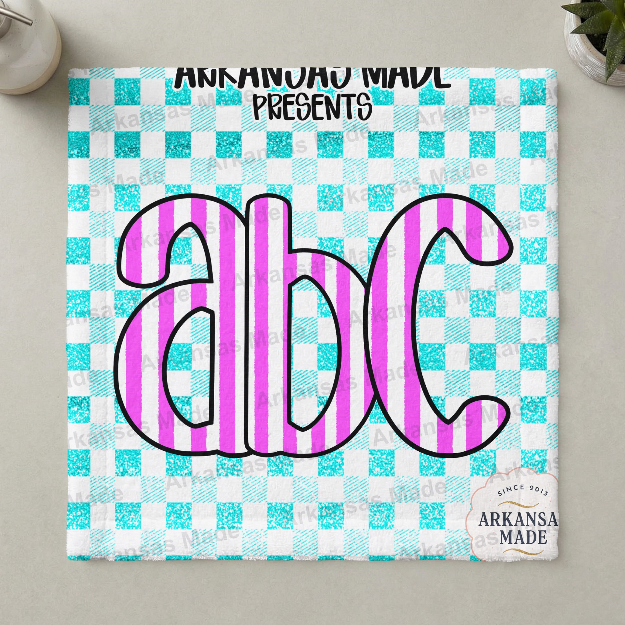 Pink Striped Letters Digital Download Alpha Set, Y2K Alphabet Clipart, Faux Glitter Gingham PNG, Preppy Retro Monogram Creator - Image 3