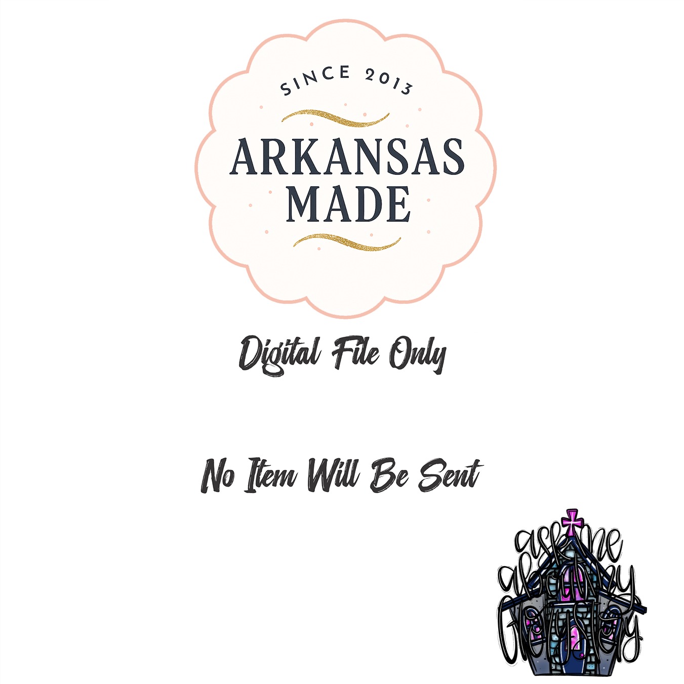 Ask Me About My Gloomy Glitter Digital Design PNG | Spooky Church Chapel File | Goth Humorous Alt Craft Graphic Download - Image 3