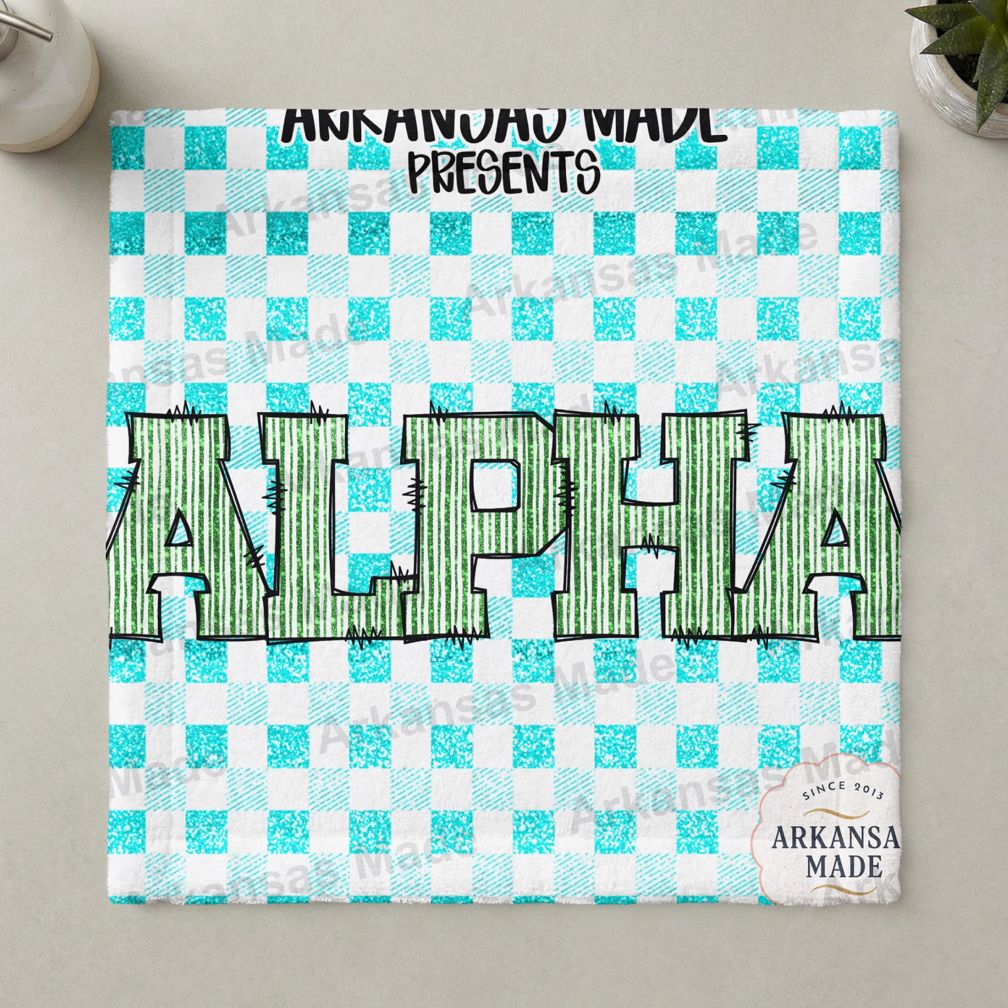 ALPHA Digital Download Alpha Set | Sorority Lettering PNG | Glitter Collegiate Font Greek Life Sublimation Design | Checkered Background SVG - Image 3