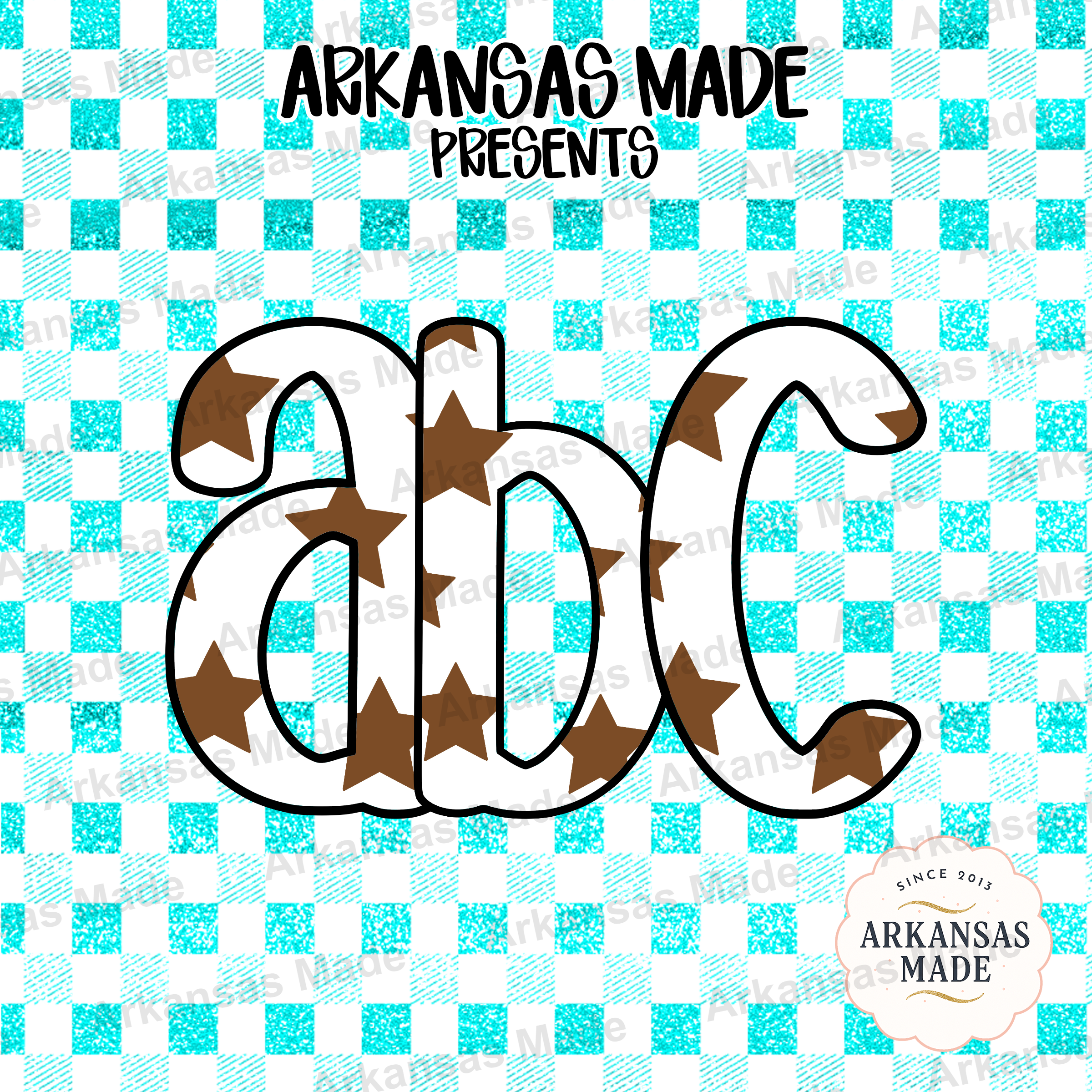 Brown Star Alphabet Digital Download Alpha Set | Western Cowgirl Letters PNG Sublimation Font for Crafts, Custom Designs & DIY - Image 4