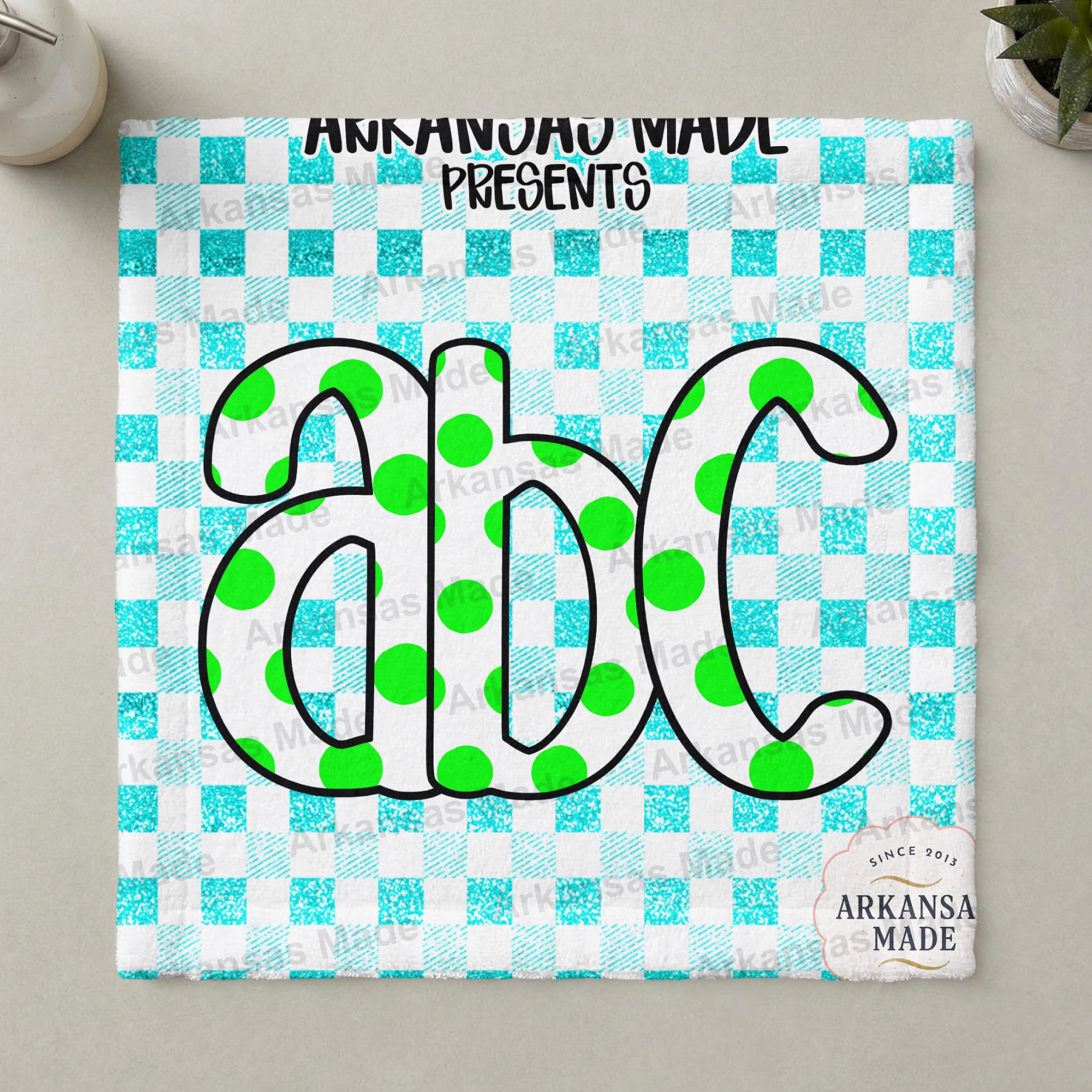 Green Polka Dot ABC Letters Digital Alpha Set | Playful Alphabet PNG | Nursery Decor Kids Craft Sublimation Design Files - Image 3
