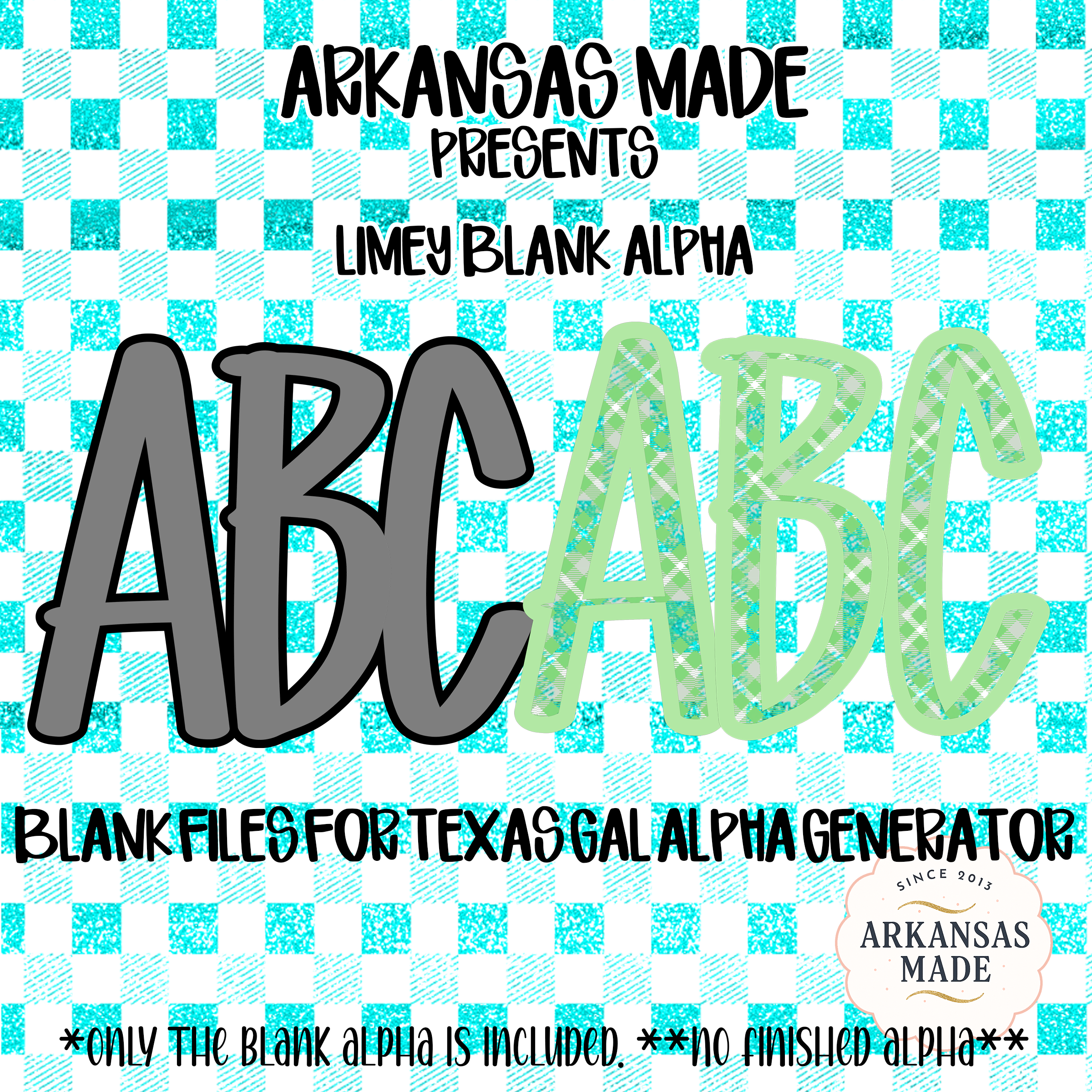 Limey Blank Alpha PNG, Digital Download, Sublimation DTF, Texas Gal Alpha Generator Files, Customizable Alphabet Letters, Instant Download - Image 6