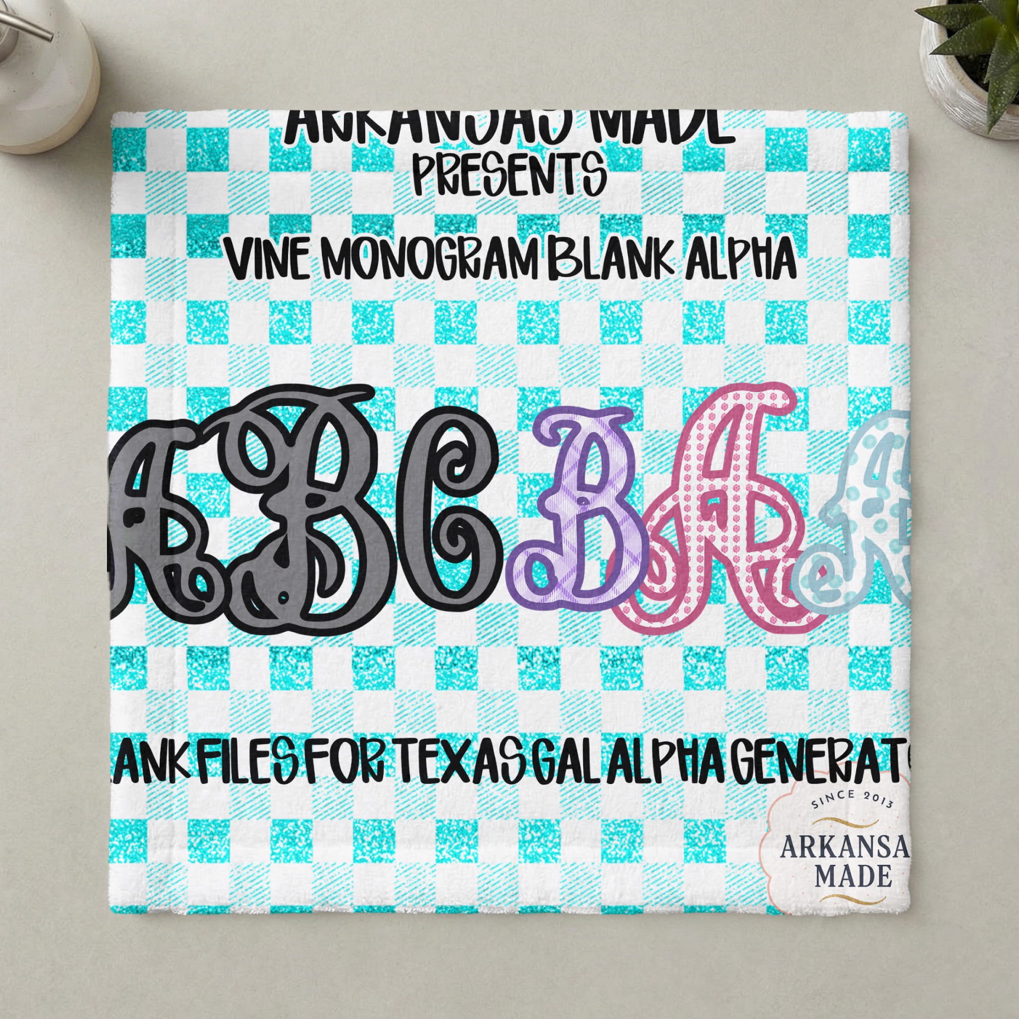 Vine Monogram Blank Alpha PNG for Texas Gal Alpha Generator, Digital Download, Sublimation DTF Ready, Custom Design Files, Instant Download - Image 5