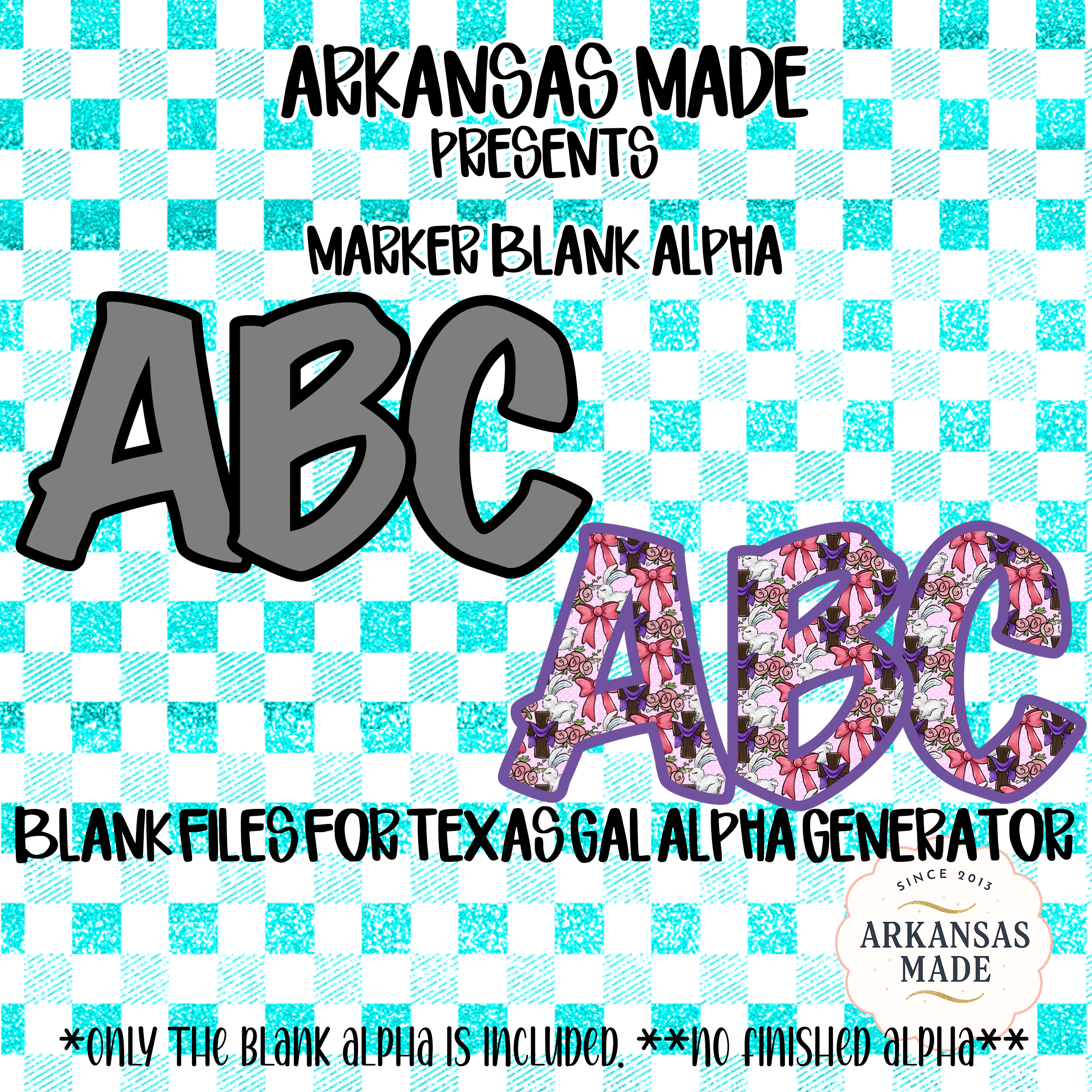 Marker Blank Alpha PNG, Digital Download Sublimation DTF, Texas Gal Alpha Generator Files, Customizable DIY Template - Image 6