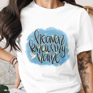Heaven Knows My Name Digital Print | Christian Faith SVG | Inspirational Quote Art | Memorial Gift | Religious Dove PNG Download