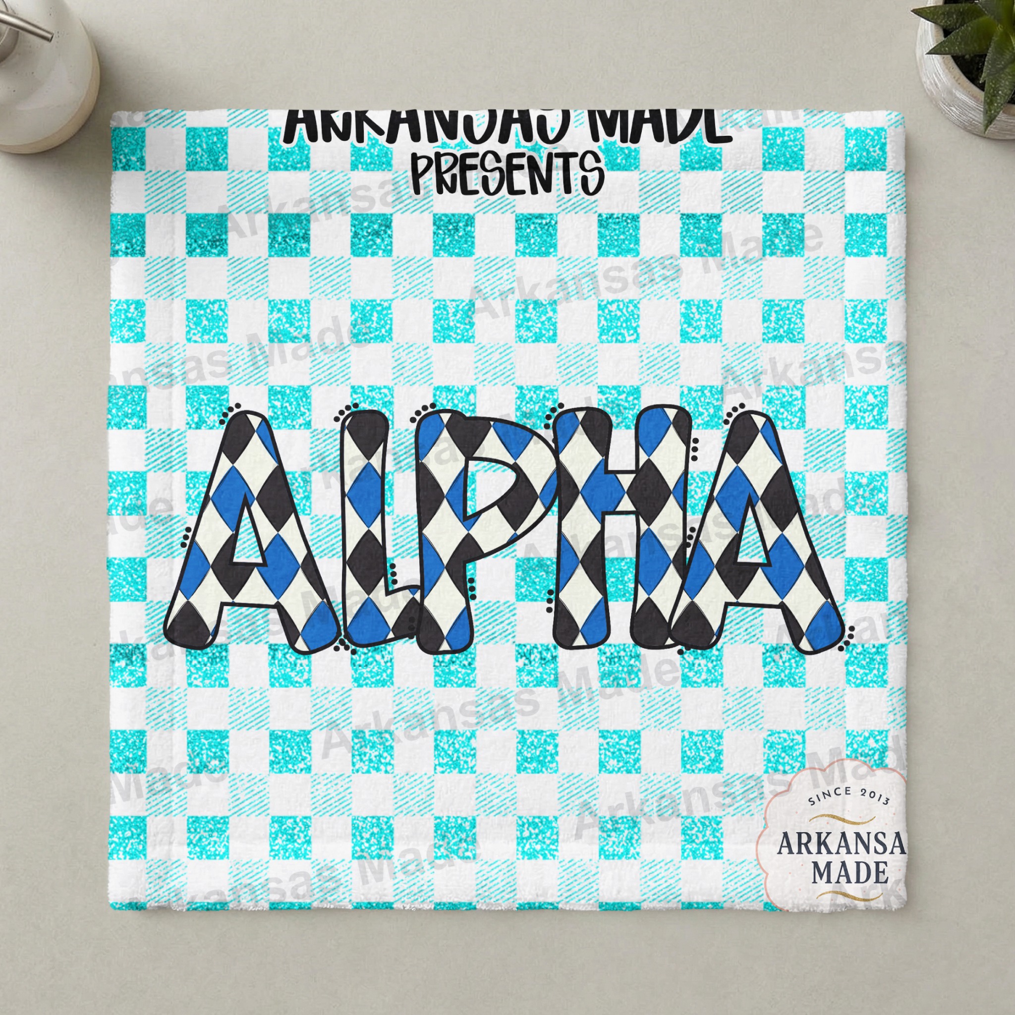 Digital Download Alpha Set Blue Black Argyle PNG, Greek Letter Sublimation, Sorority Alpha Font, College Alpha Varsity Letters, Instant - Image 3