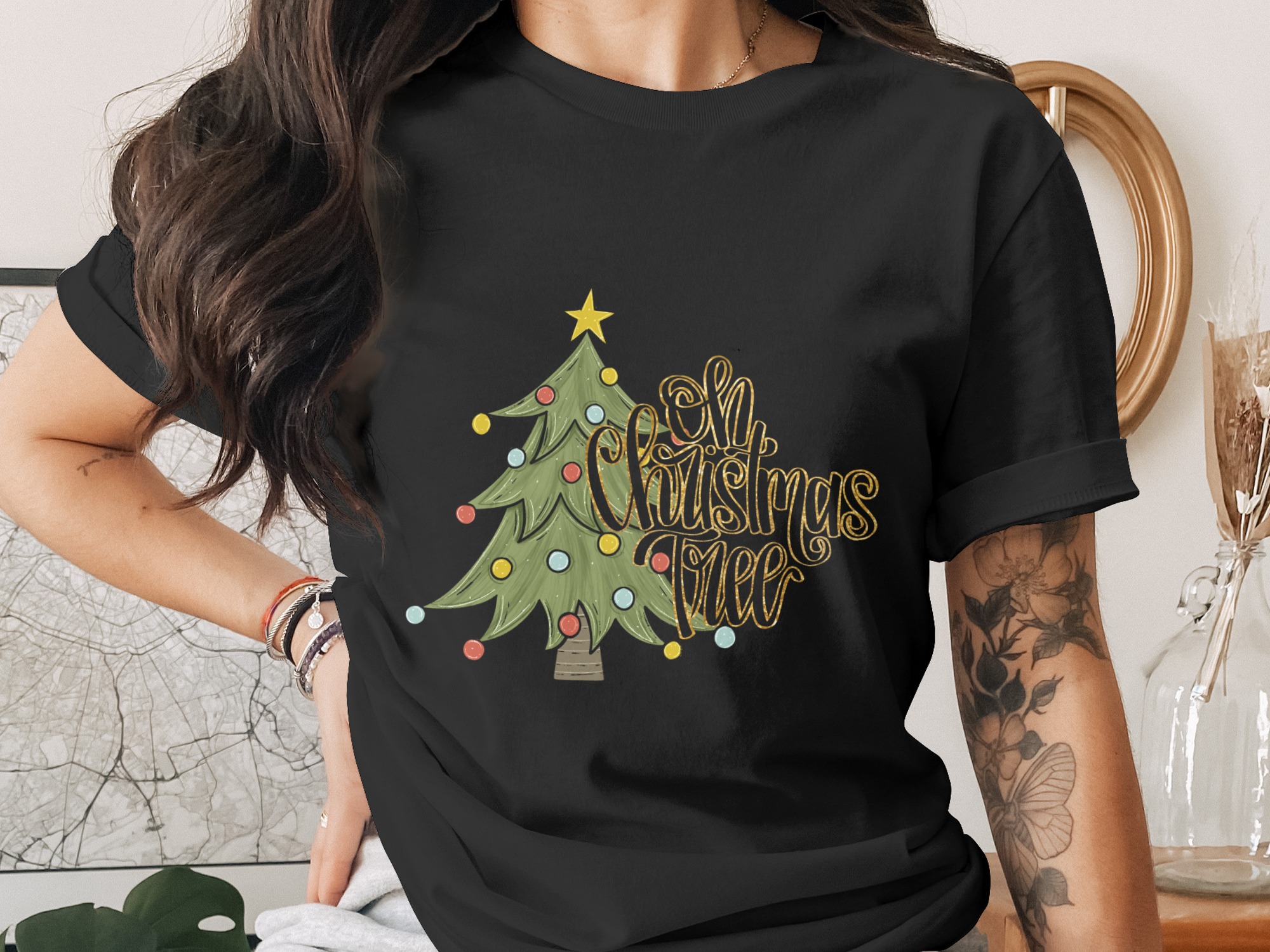 Oh Christmas Tree Digital Download, Christmas Tree SVG PNG, Festive Holiday Sublimation Design, Xmas Clipart Graphic, Merry Christmas Art - Image 2