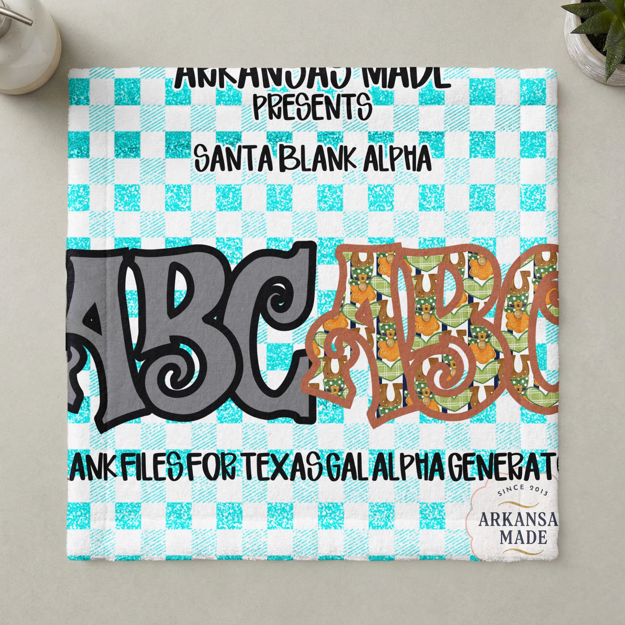 Santa Blank Alpha Digital Download, Sublimation DTF PNG, Texas Gal Generator Ready Letters, DIY Christmas Alphabet Files - Image 5