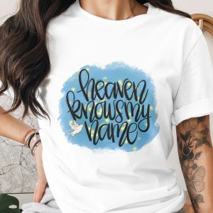 Heaven Knows My Name Digital Art, Christian Faith Quote Design with Dove, Memorial Sympathy PNG Sublimation File