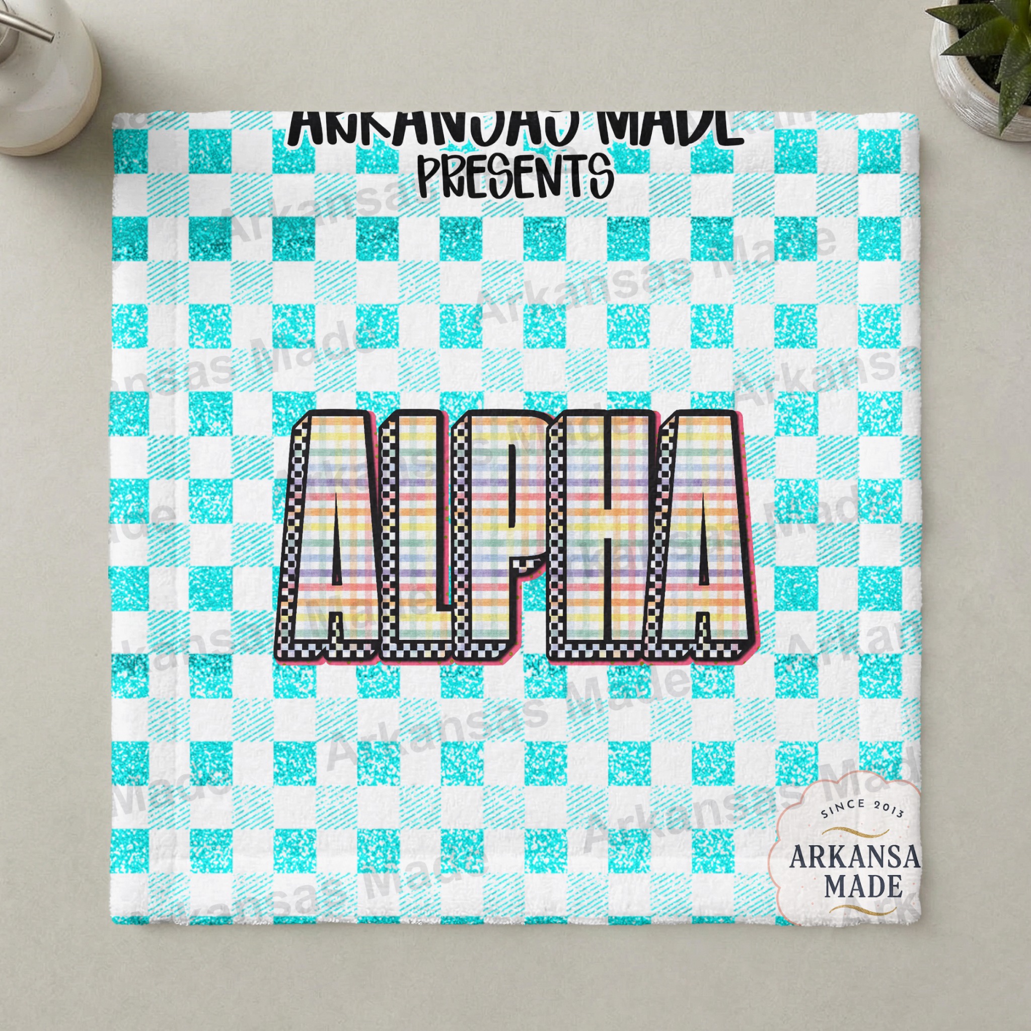 Preppy Alpha Letters Digital Download Alpha Set, Gingham Checkered PNG, Sorority College Craft Supply, Bright Colorful Alphabet - Image 3