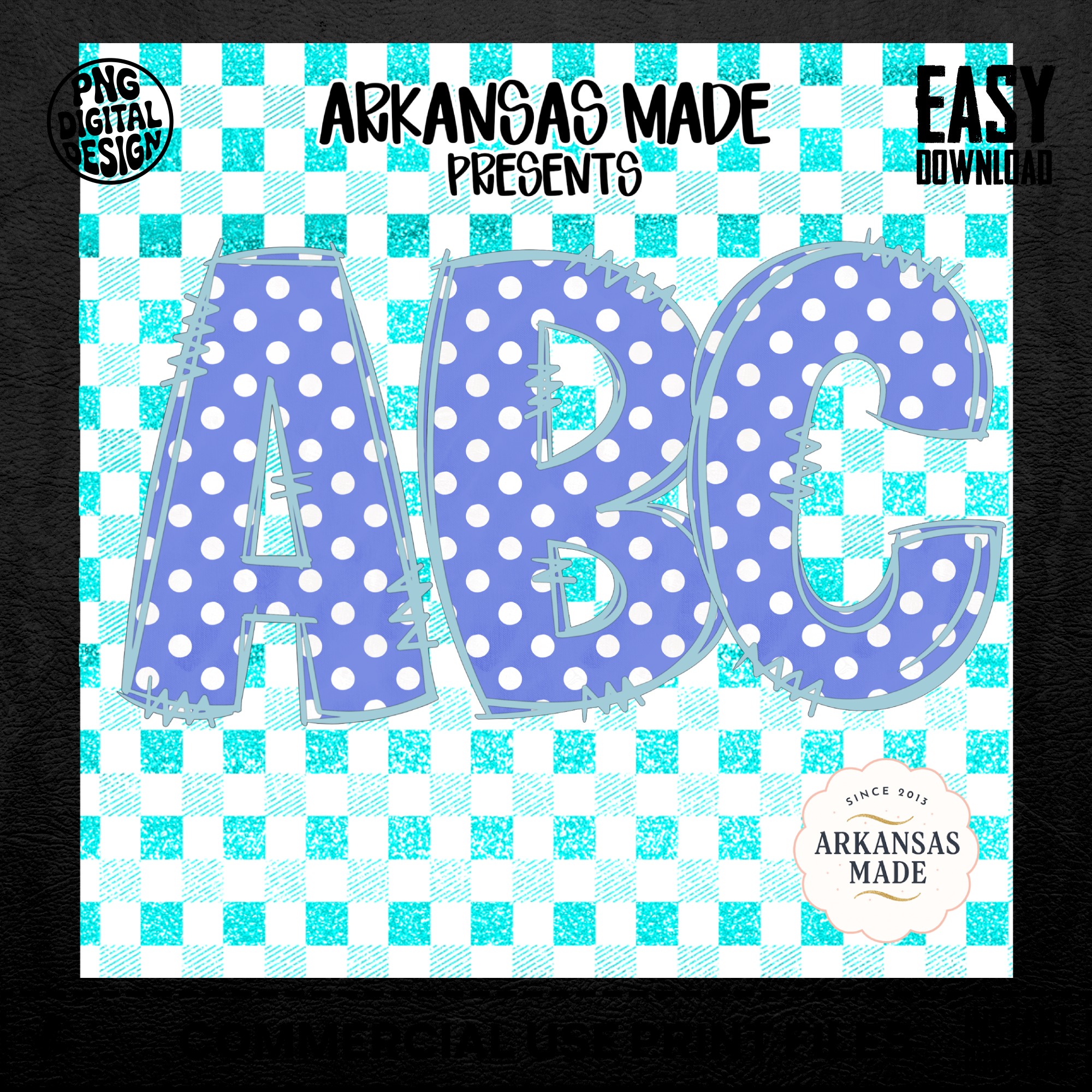Digital Download Full A-Z Alphabet, Purple Polka Dot Sublimation PNGs, Stitched Applique DTF Alpha Pack, Cute Kids Letters, Nursery Decor - Image 5