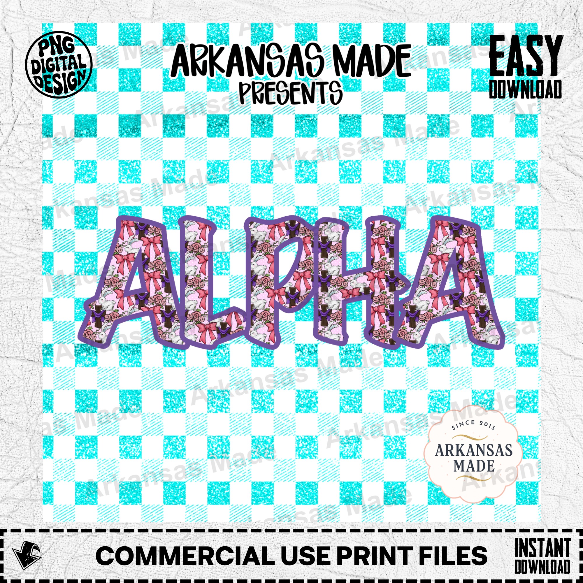 Easter Bunny Alpha Set Digital Download, Shabby Chic Letters PNG, Religious Cross Bows Roses Font Pack, Spring Glitter Graphic