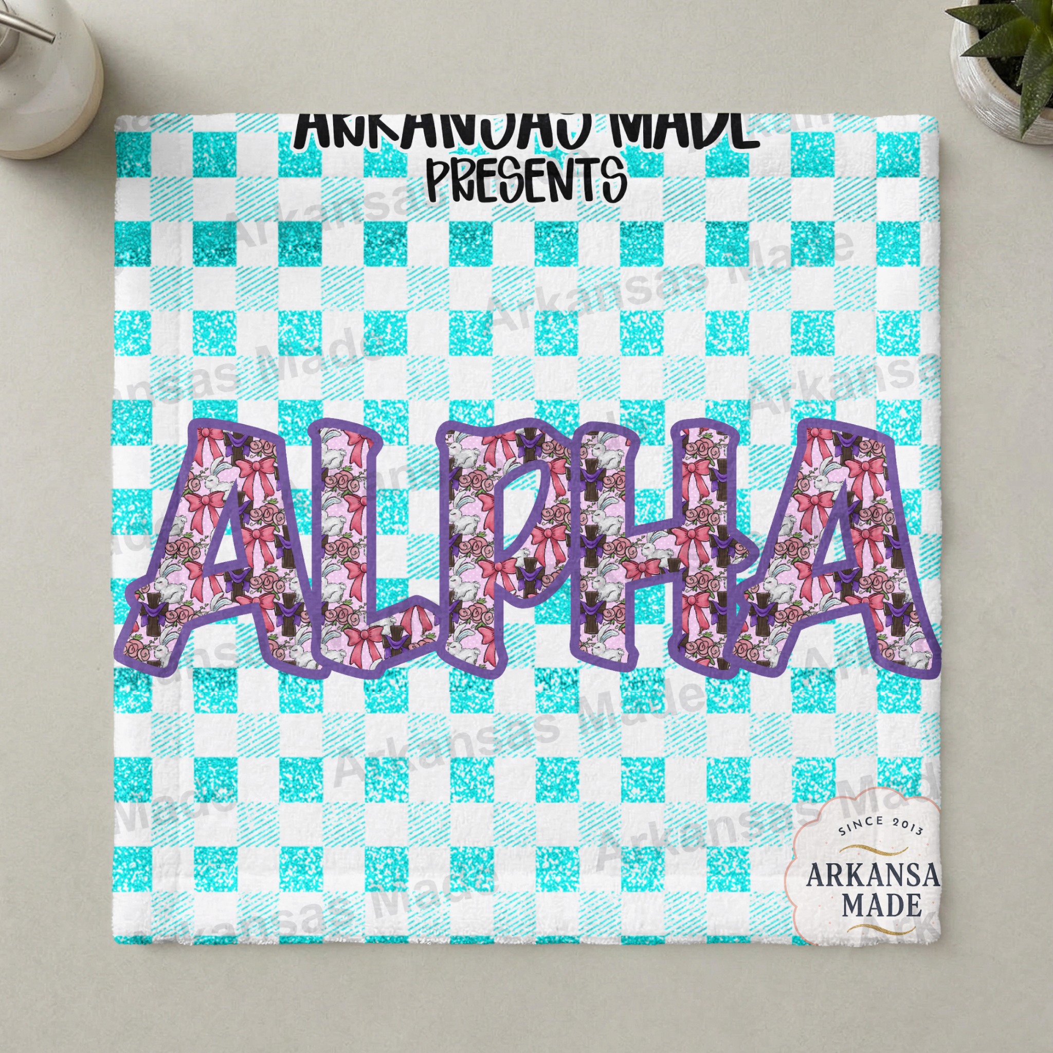 Easter Bunny Alpha Set Digital Download, Shabby Chic Letters PNG, Religious Cross Bows Roses Font Pack, Spring Glitter Graphic - Image 3