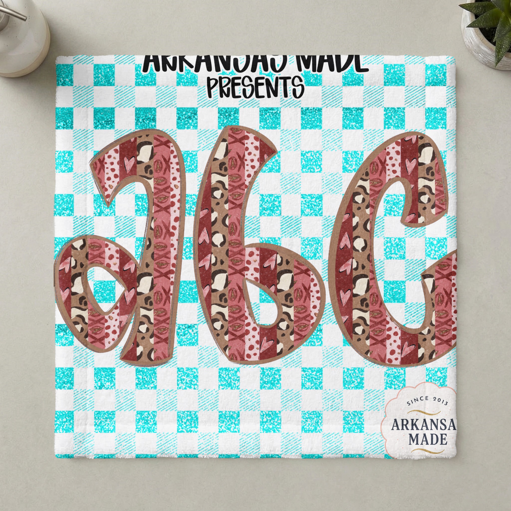 Digital Valentine Leopard Hearts Full A-Z Alpha Set, Sublimation DTF PNGs, Plaid Checkered Alphabet Download, Trendy Love Letters - Image 6