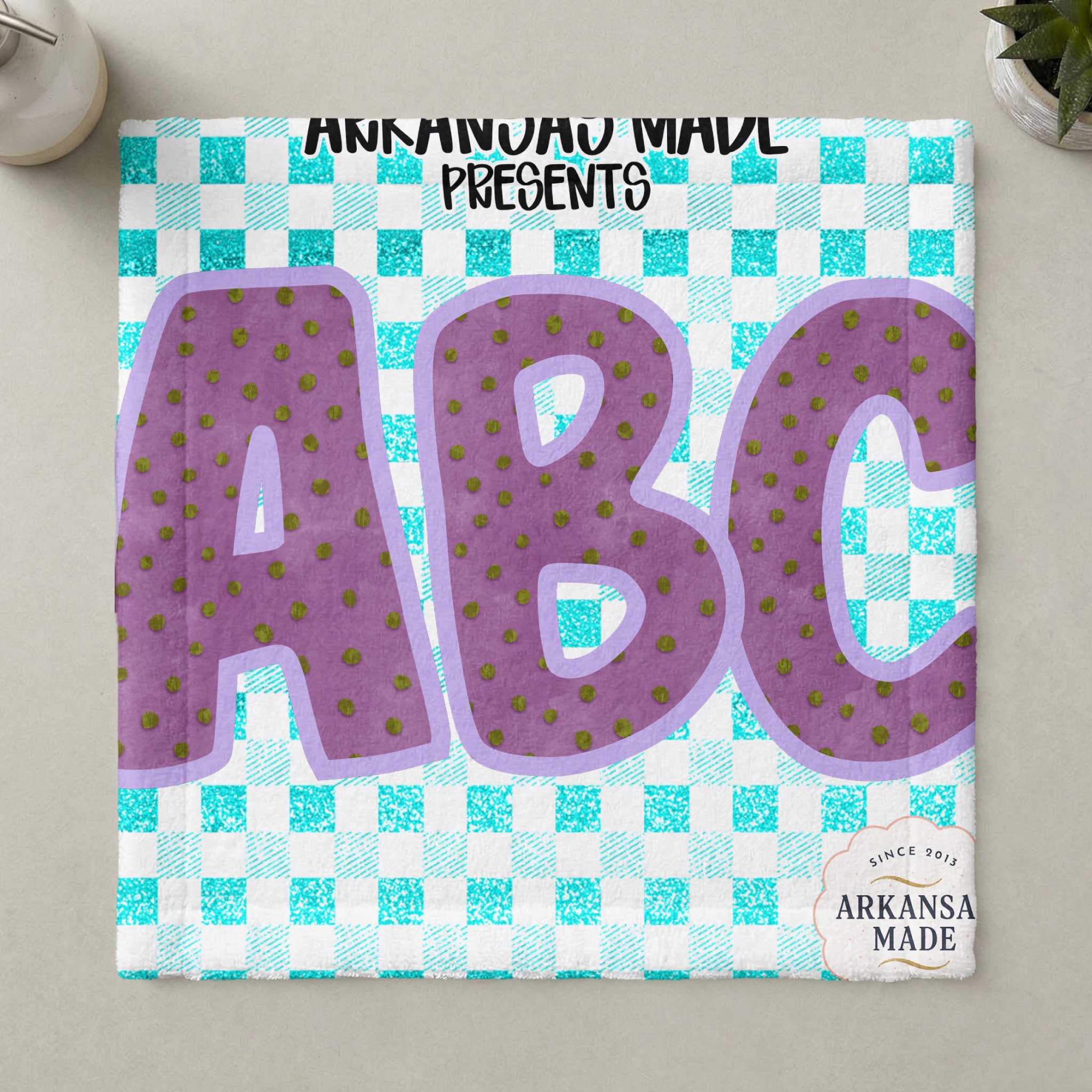 Purple Polka Dot ABC Letters Digital, Gingham Checkered Alphabet PNG Bundle, Sublimation DTF Full A-Z Alpha Download, Craft Design File - Image 6