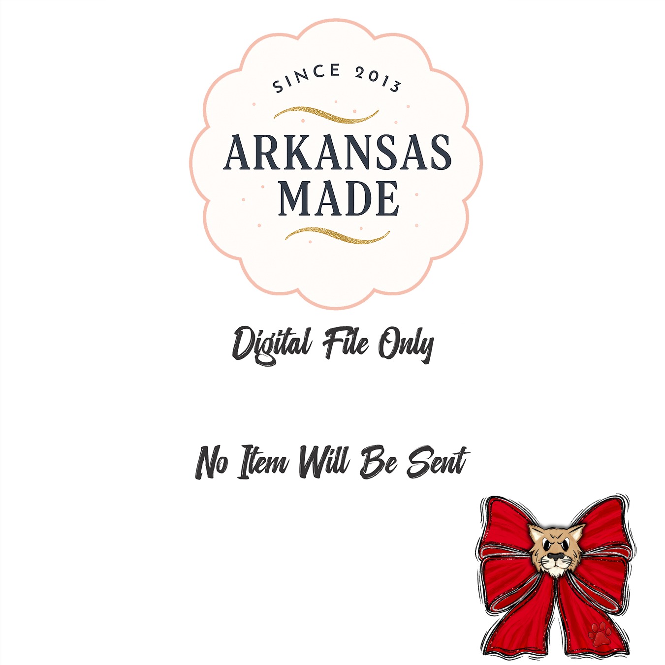 Angry Bobcat Red Glitter Bow PNG, Fierce Cougar Head Sublimation Design, Wildcat Mascot Digital Download, Game Day Paw Print DTF Image - Image 3