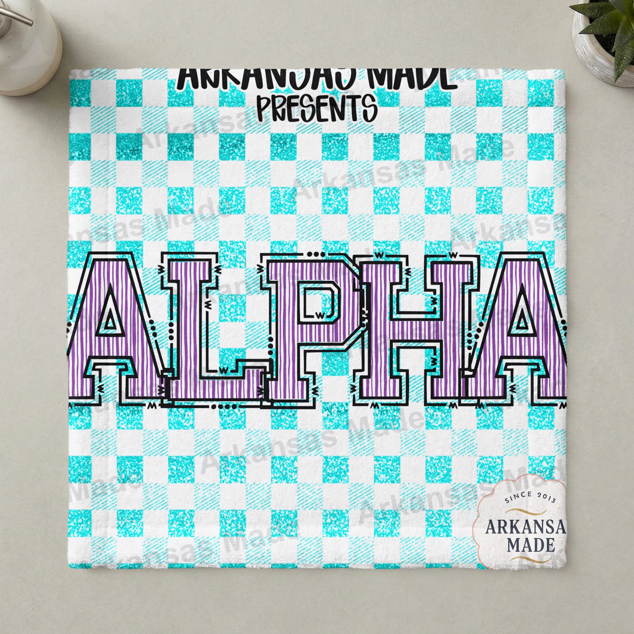Alpha Digital Download Varsity Letters PNG, Sorority Alpha Set, Collegiate Font, Glitter Checkered Alphabet Digital Download Alpha Set - Image 3
