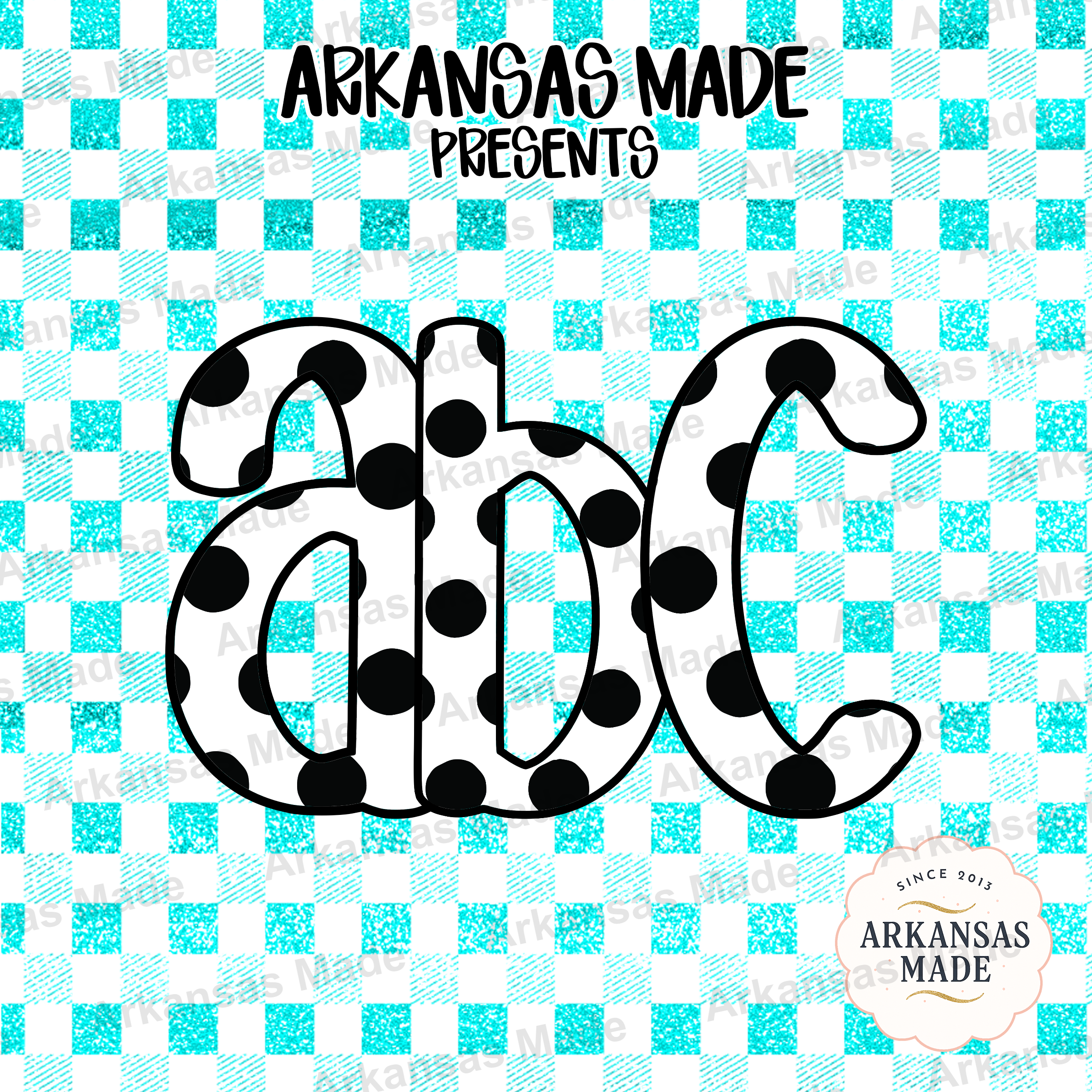 Black Polka Dot Alpha Set Digital Download, Polkadot Alphabet PNG Letters for Cricut Sublimation Crafts, Teacher Supply - Image 4