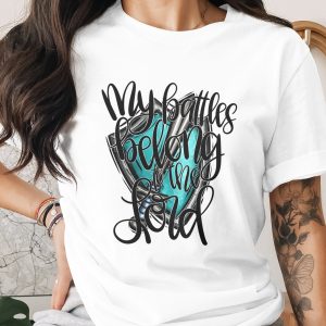 Christian Faith Shield Digital Download, My Battles Belong to the Lord SVG PNG, Religious Inspirational Godly Saying Design