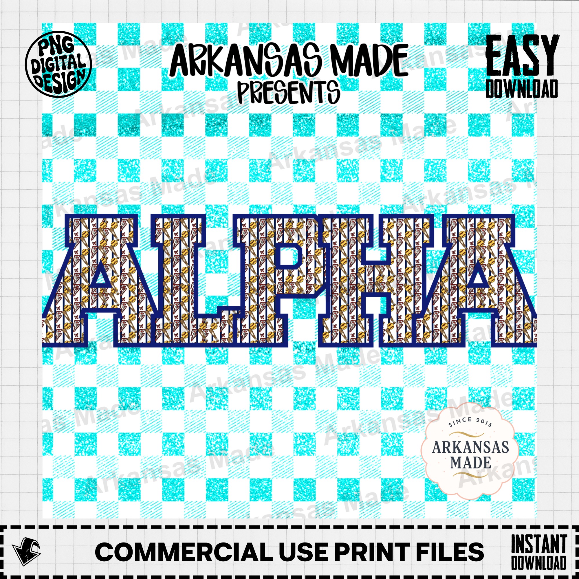 Baseball & Softball Alpha Set Digital Download PNG Letters | Game Day Sports Team Font for Sublimation Crafting DIY Projects | Athletic Mom - Image 2