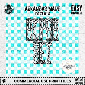 Dalmatian Print Alphabet Set, Faux Glitter Teal Aqua Gingham Letters PNG, Spotted Digital Download Alpha Pack, Sublimation, Crafters