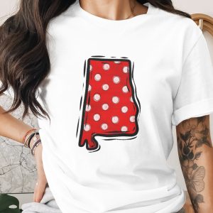 Alabama Polka Dot Digital Download, Red Polka Dot State PNG, Sublimation Design, DTF Ready Art, Southern State Graphic