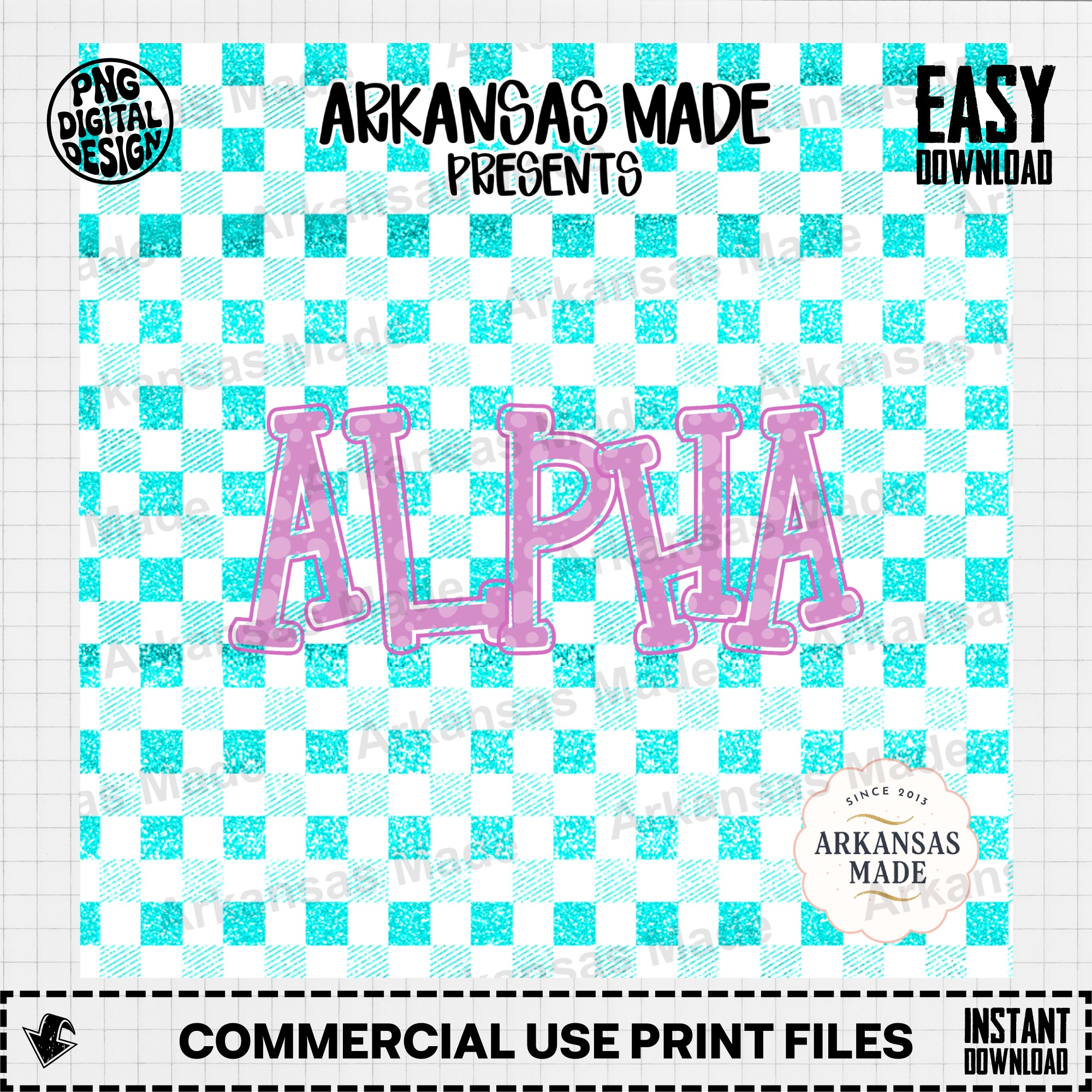 Chunky Alpha Set Digital Download, Y2K Glitter Letters PNG, Sorority Font Alphabet, Teal Purple Polka Dot Alpha Pack, Trendy Craft Supply - Image 2