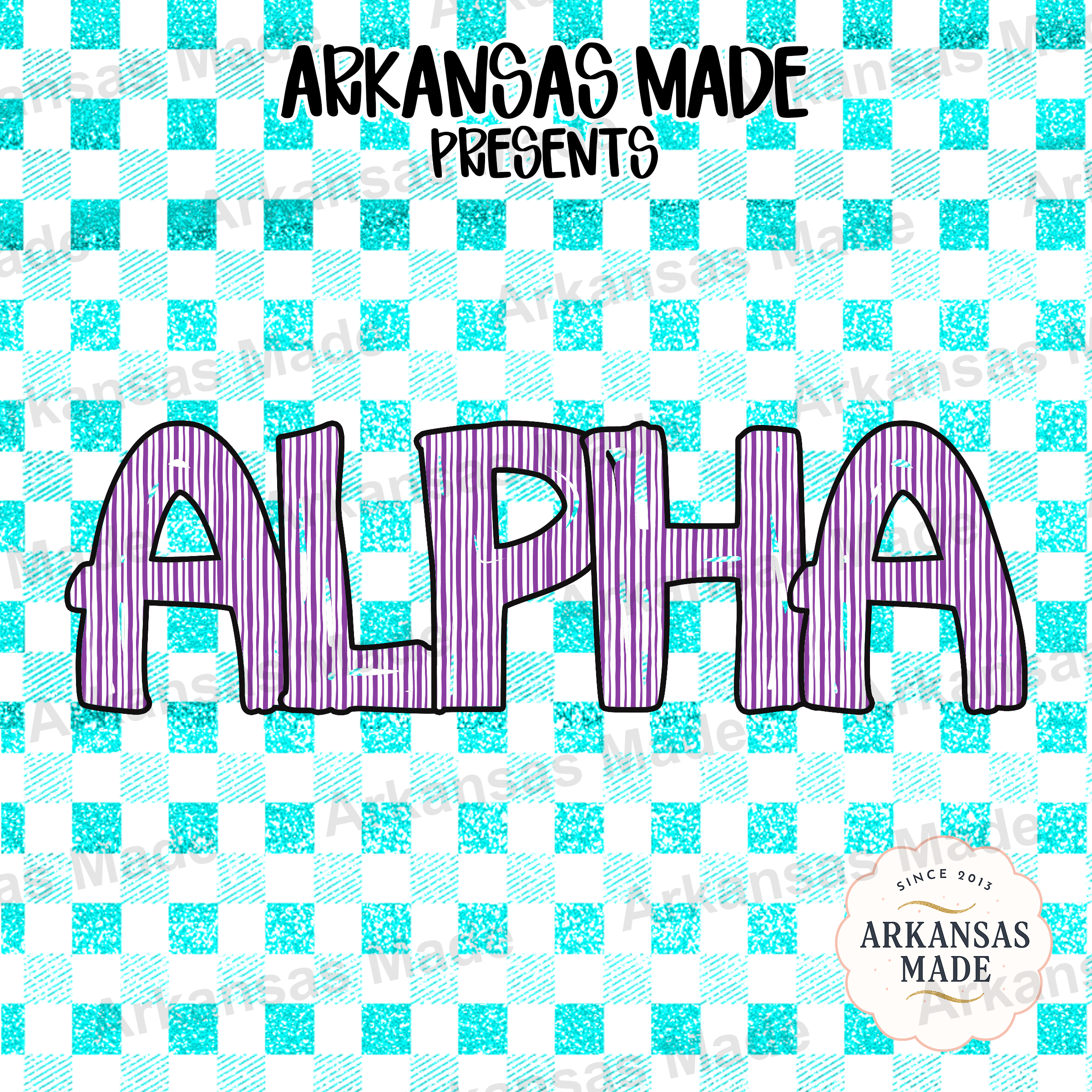 Alpha Set Digital Download, Purple Striped Alphabet Letters PNG, Teal Glitter Plaid Alpha Bundle, Crafty Font Style, Custom Design Creator - Image 4