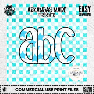 Teal Star Glitter ABC Digital Alpha Set, Cheerful Kidcore Alphabet Letters Clipart PNG, Crafting Instant Download for Teachers & DIY