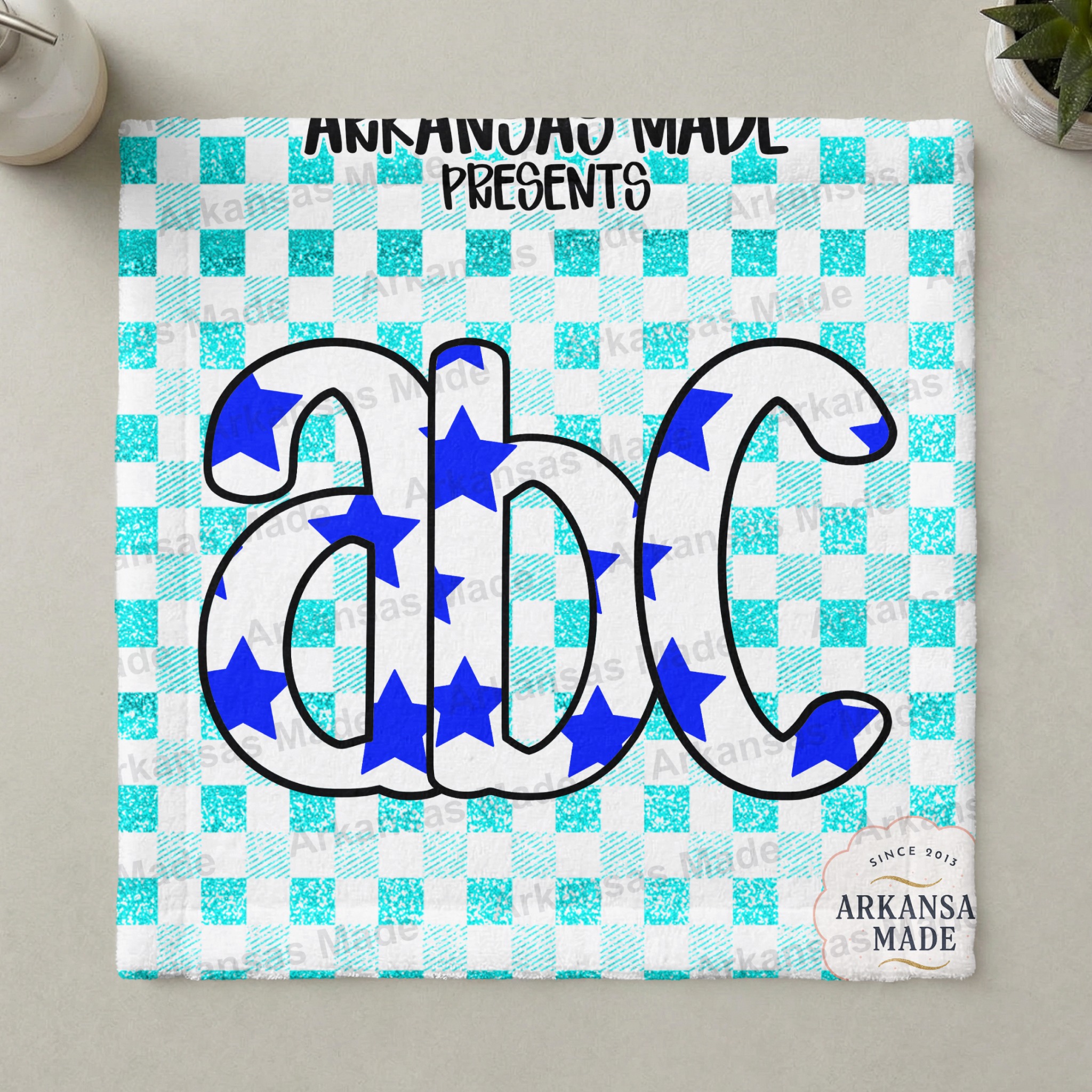 Patriotic Blue Star Alpha Set | Faux Glitter Plaid Letters Digital Download Alphabet SVG PNG for Cricut & Sublimation - Image 3