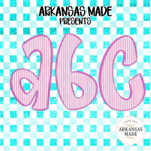 Pink Striped Letters, Teal Glitter Checkered Full A-Z Alphabet, Digital Download Full A-Z Alpha, Sublimation DTF PNGs, Gingham Font, Aqua