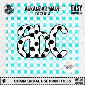 Black Polka Dot Alpha Set Digital Download, Polkadot Alphabet PNG Letters for Cricut Sublimation Crafts, Teacher Supply