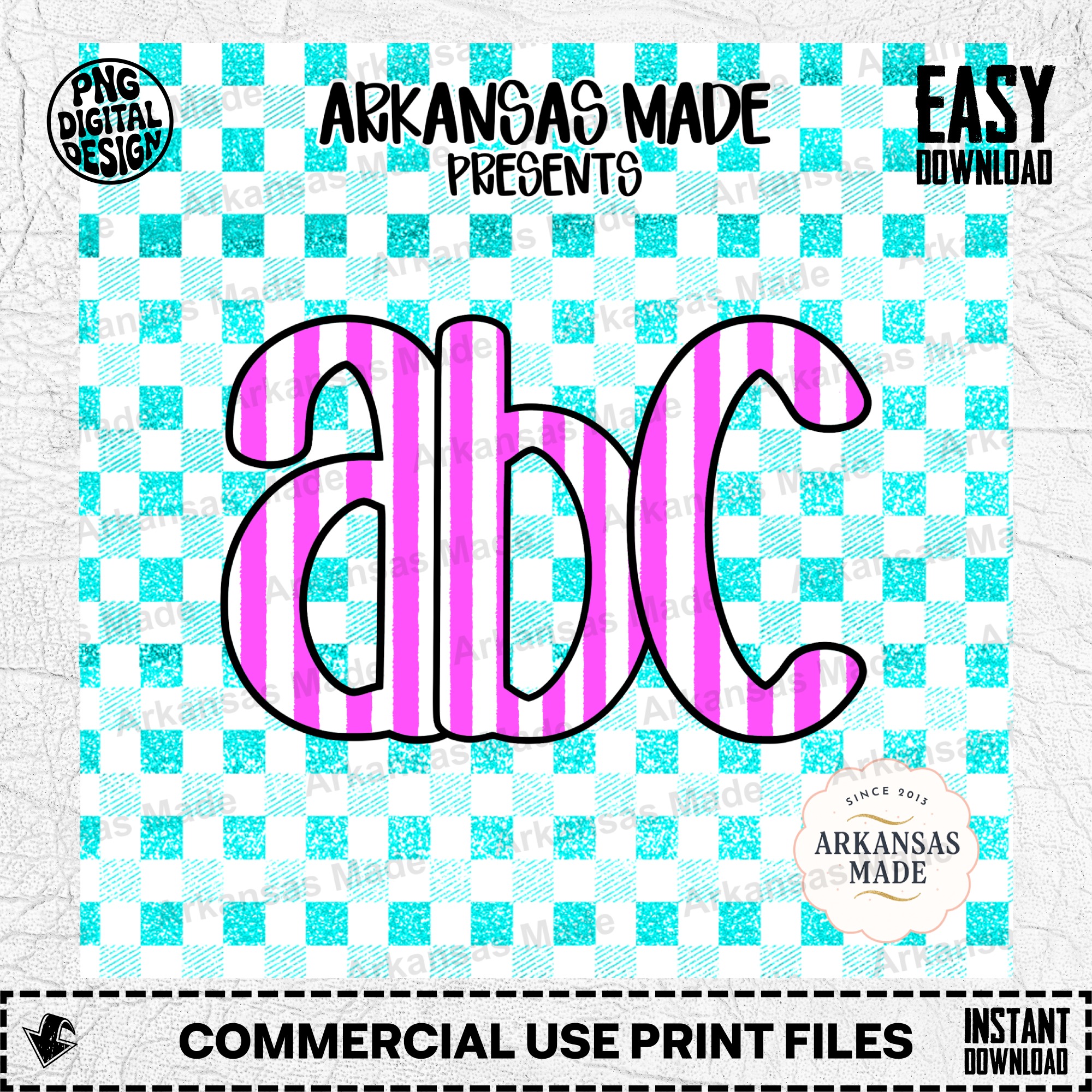 Pink Striped Letters Digital Download Alpha Set, Y2K Alphabet Clipart, Faux Glitter Gingham PNG, Preppy Retro Monogram Creator