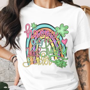Happy Go Lucky 2nd Grader PNG, St Patricks Day Rainbow Digital Download, Shamrock Clover Heart Sublimation DTF