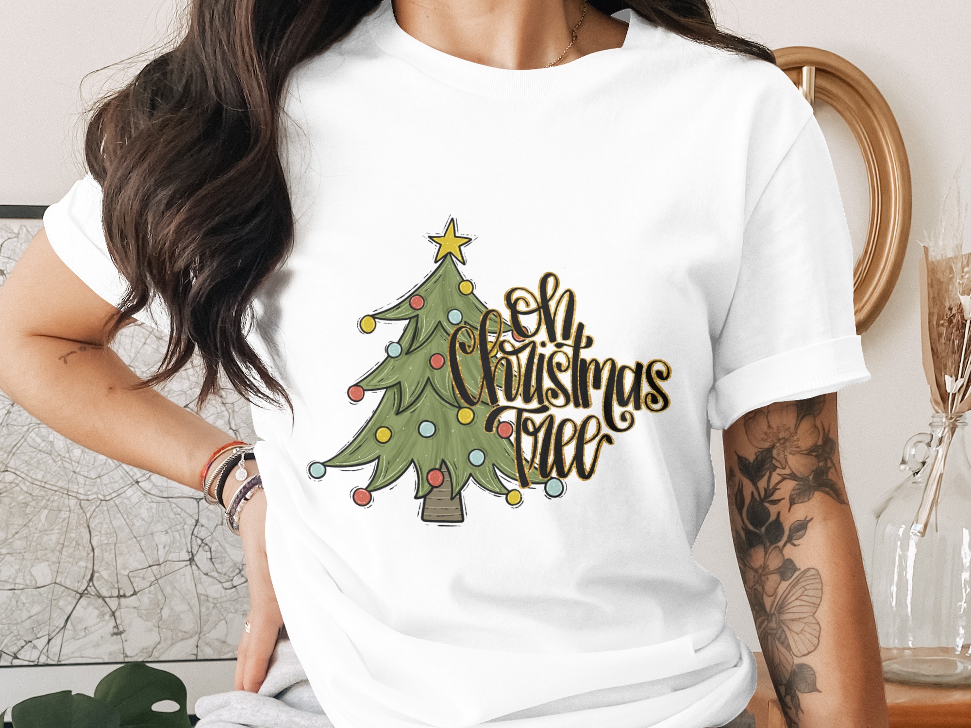 Oh Christmas Tree Digital Download, Christmas Tree SVG PNG, Festive Holiday Sublimation Design, Xmas Clipart Graphic, Merry Christmas Art