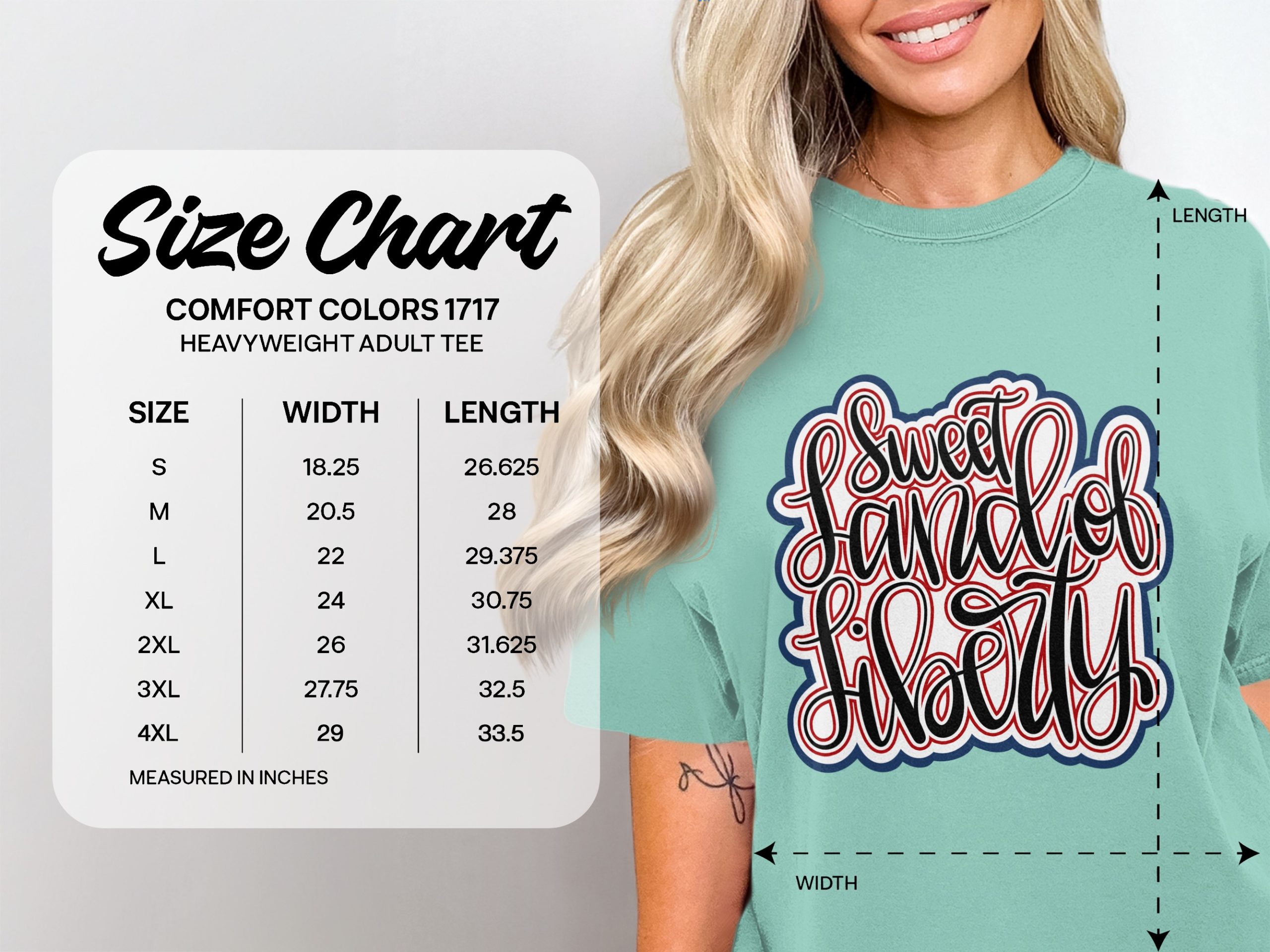 Sweet Land of Liberty T-Shirt, Patriotic 4th of July Tee, USA Independence Day Shirt, American Flag Outfit - Image 4