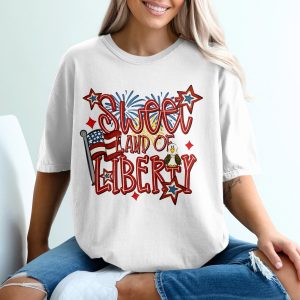 Sweet Land of Liberty T-Shirt | Patriotic American Flag & Eagle Fourth of July Celebration Tee | USA Apparel Gift
