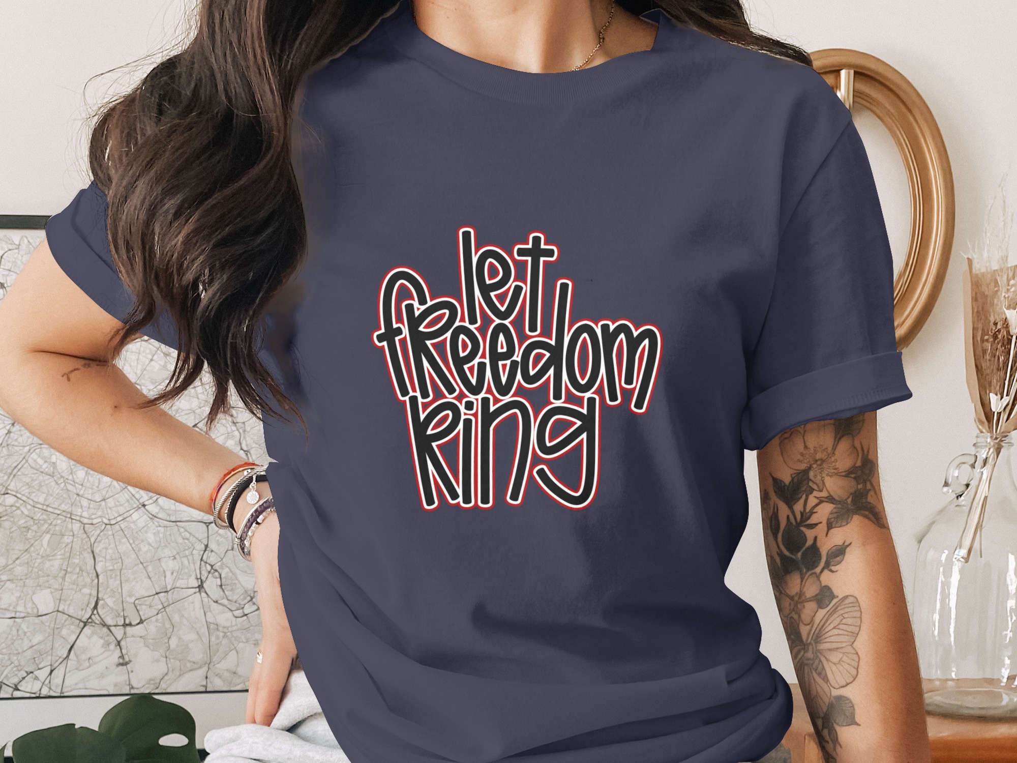 Let Freedom Ring T-Shirt, Patriotic American Tee, 4th of July Independence Day Shirt Gift - Image 3