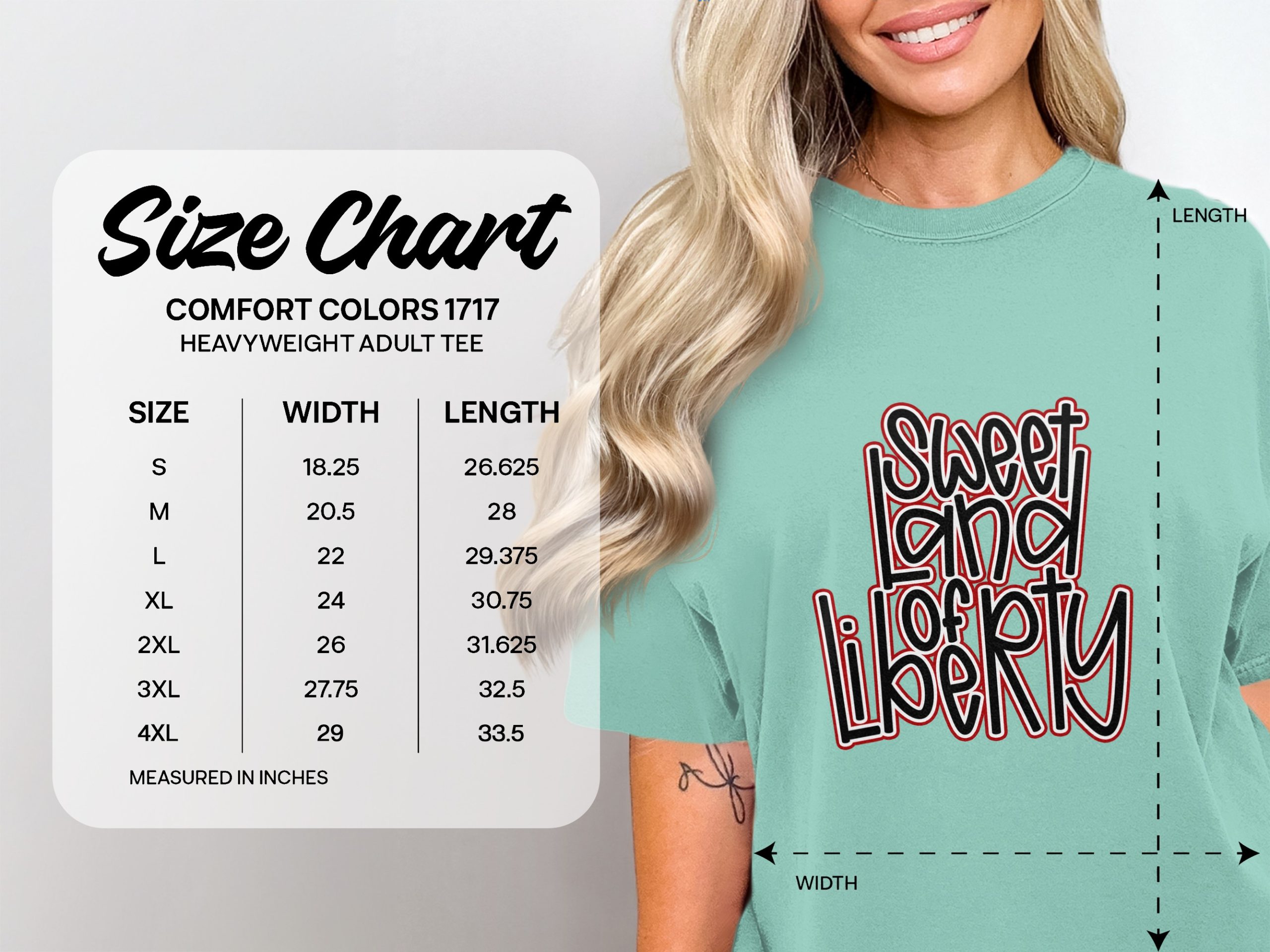 Sweet Land of Liberty T-Shirt, Patriotic 4th of July USA Tee, America Independence Day Summer Shirt Gift - Image 4