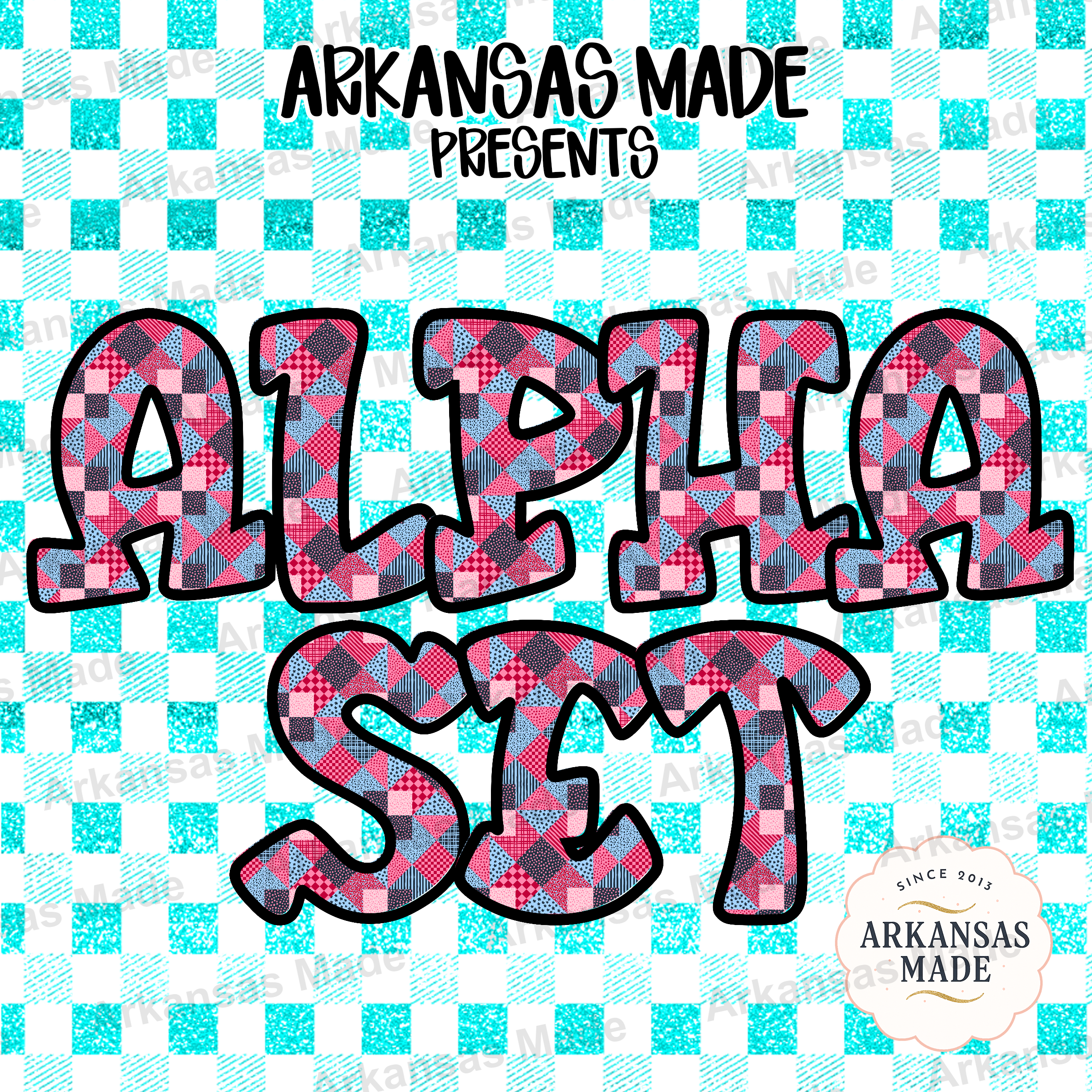 Patchwork Quilted Alpha Set PNG Digital Download, Rustic Country Font Letters, Faux Quilt Texture, Crafting Alphabet, Sublimation Design