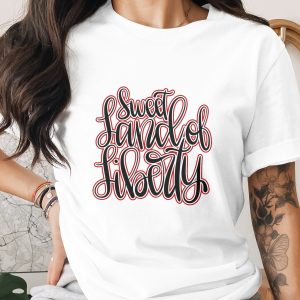 Sweet Land of Liberty T-Shirt, Patriotic American Shirt, 4th of July Independence Day Tee, USA Flag Pride Gift, Summer Celebration Top